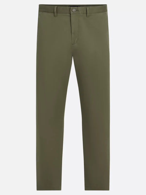 Tommy Hilfiger Straight Leg Fit Satin-Chinos ARMY GREEN Fashion