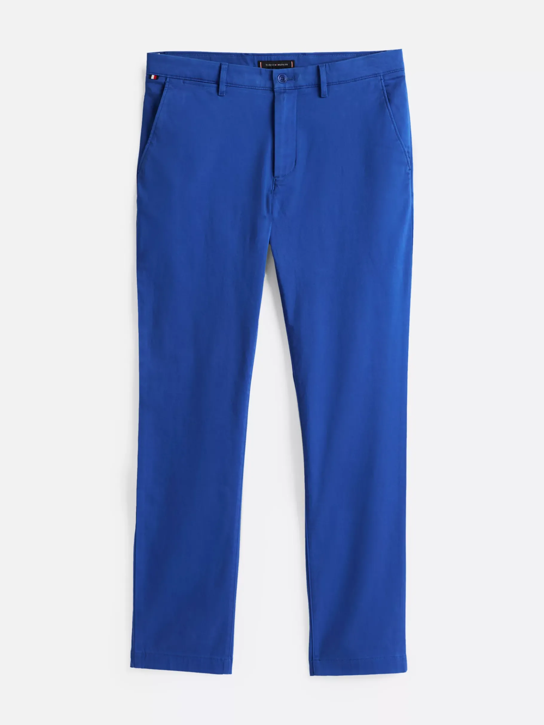 Tommy Hilfiger Straight Leg Fit Satin-Chinos MONOCHROME BLUE Flash Sale