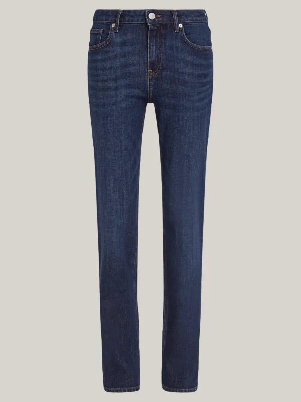 Tommy Hilfiger Straight Leg Jeans mit mittelhohem Bund DARK BLUE Sale