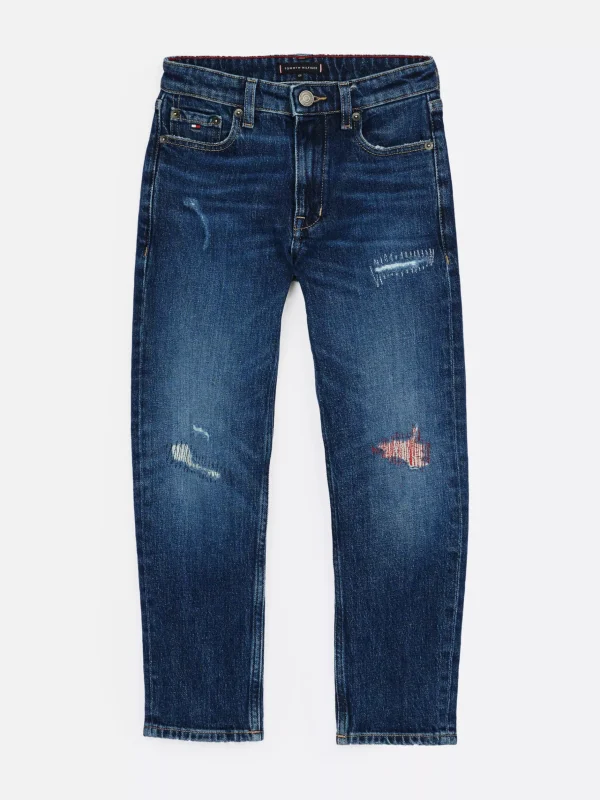 Tommy Hilfiger Straight Leg Skater-Jeans im Used Look DESTRUCTIONS Sale
