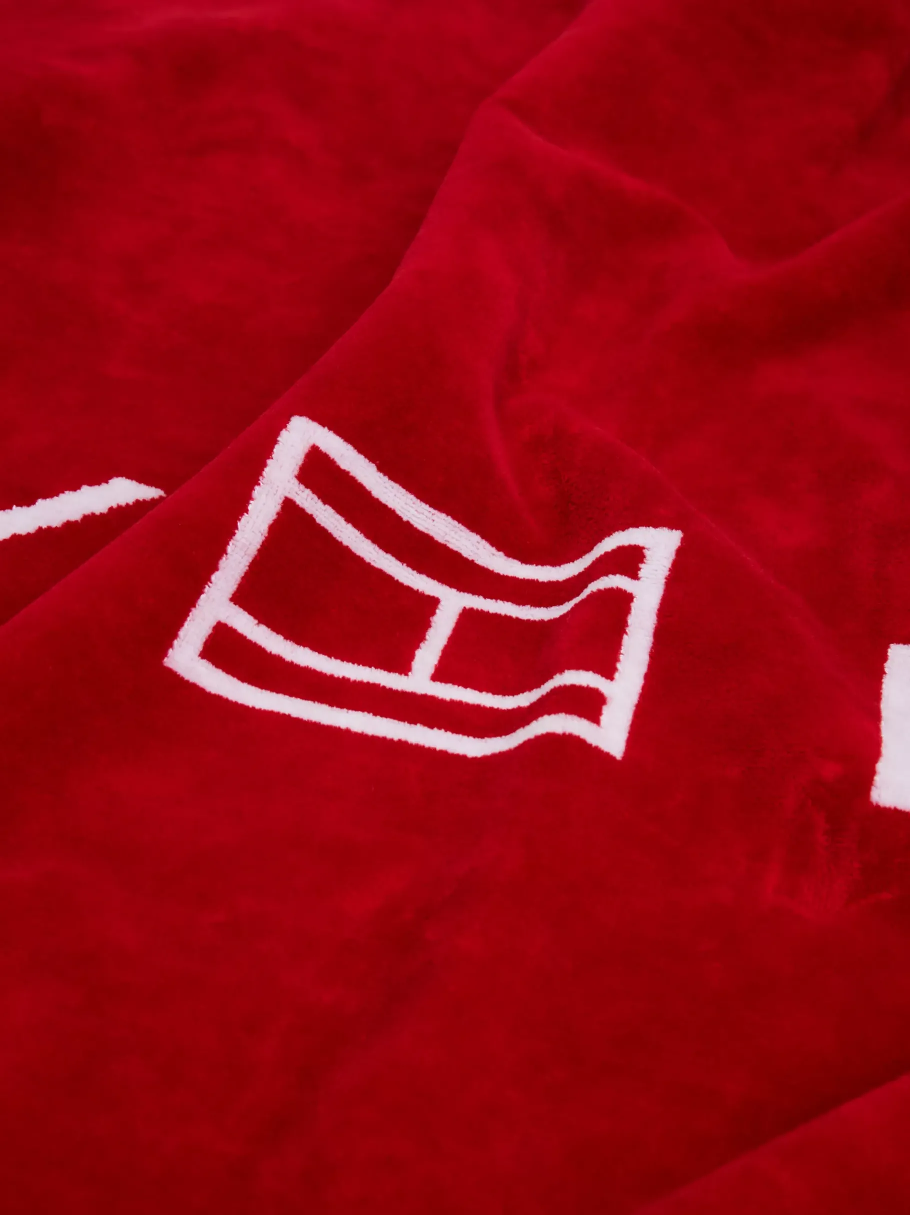 Tommy Hilfiger Strandtuch mit Logo MEDIUM RED Discount