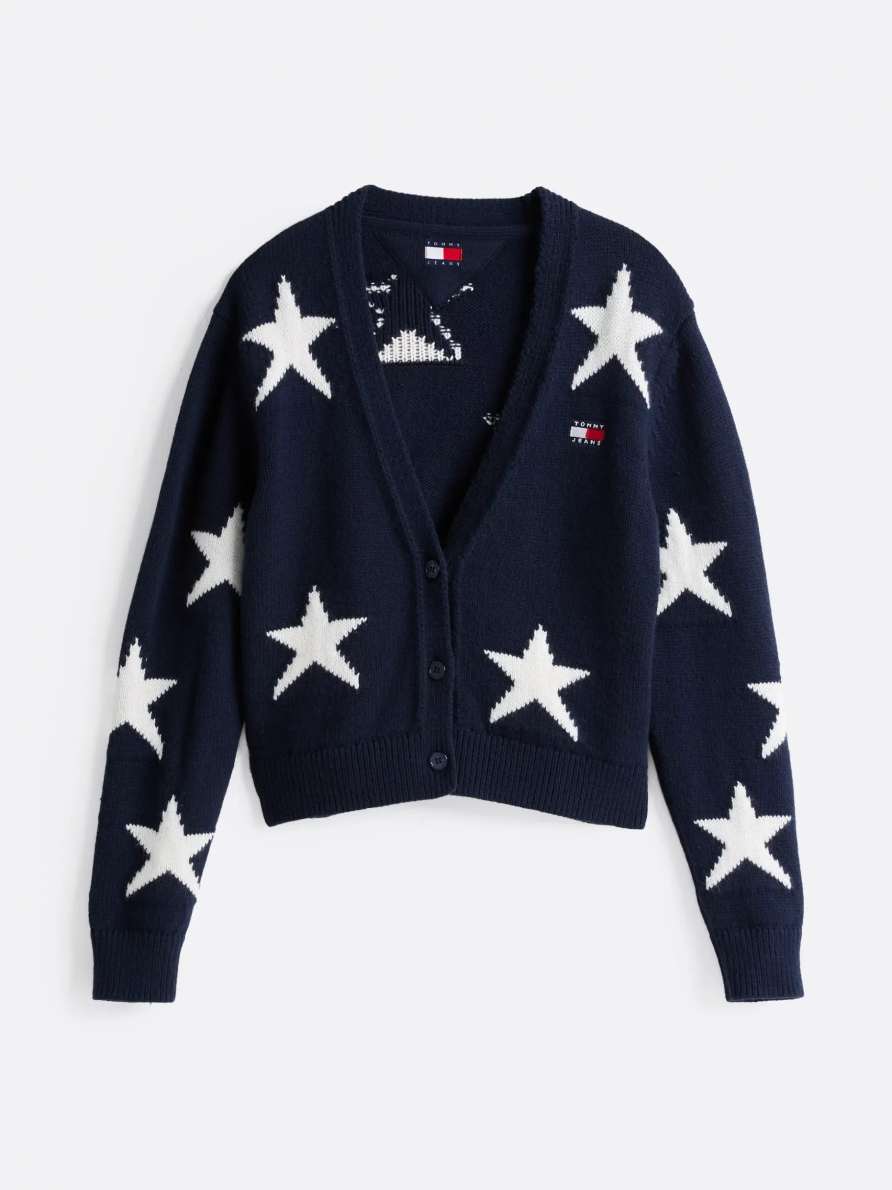 Tommy Hilfiger Strickcardigan im Stern-Design mit Wolle DARK NIGHT NAVY Store