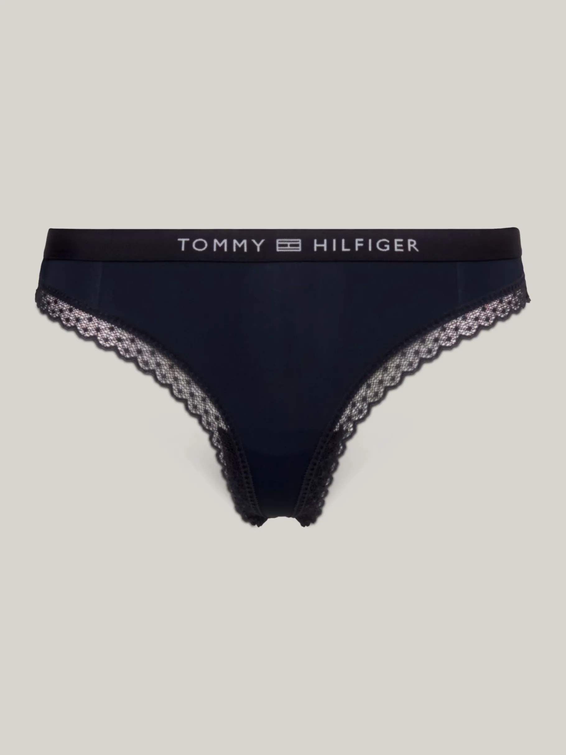 Tommy Hilfiger String mit Spitze und gleichfarbigem Logo DESERT SKY Online