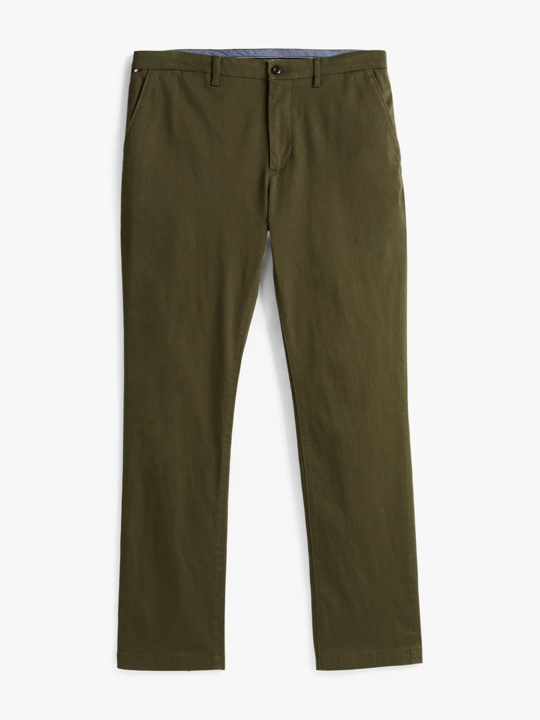 Tommy Hilfiger Strukturierte Straight Leg Fit Chinos ARMY GREEN Sale