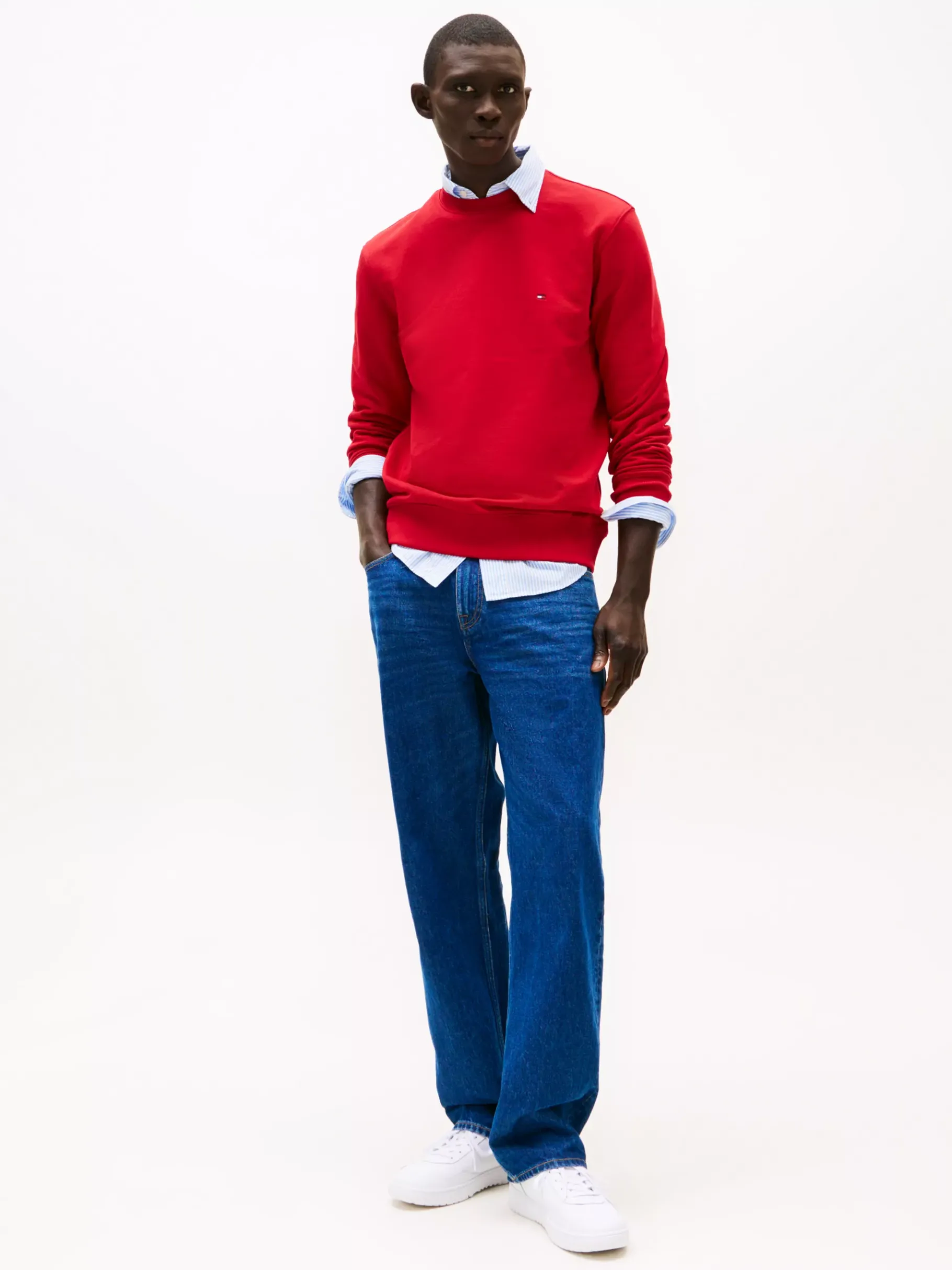 Tommy Hilfiger Struktur-Sneaker aus Leder WHITE Cheap