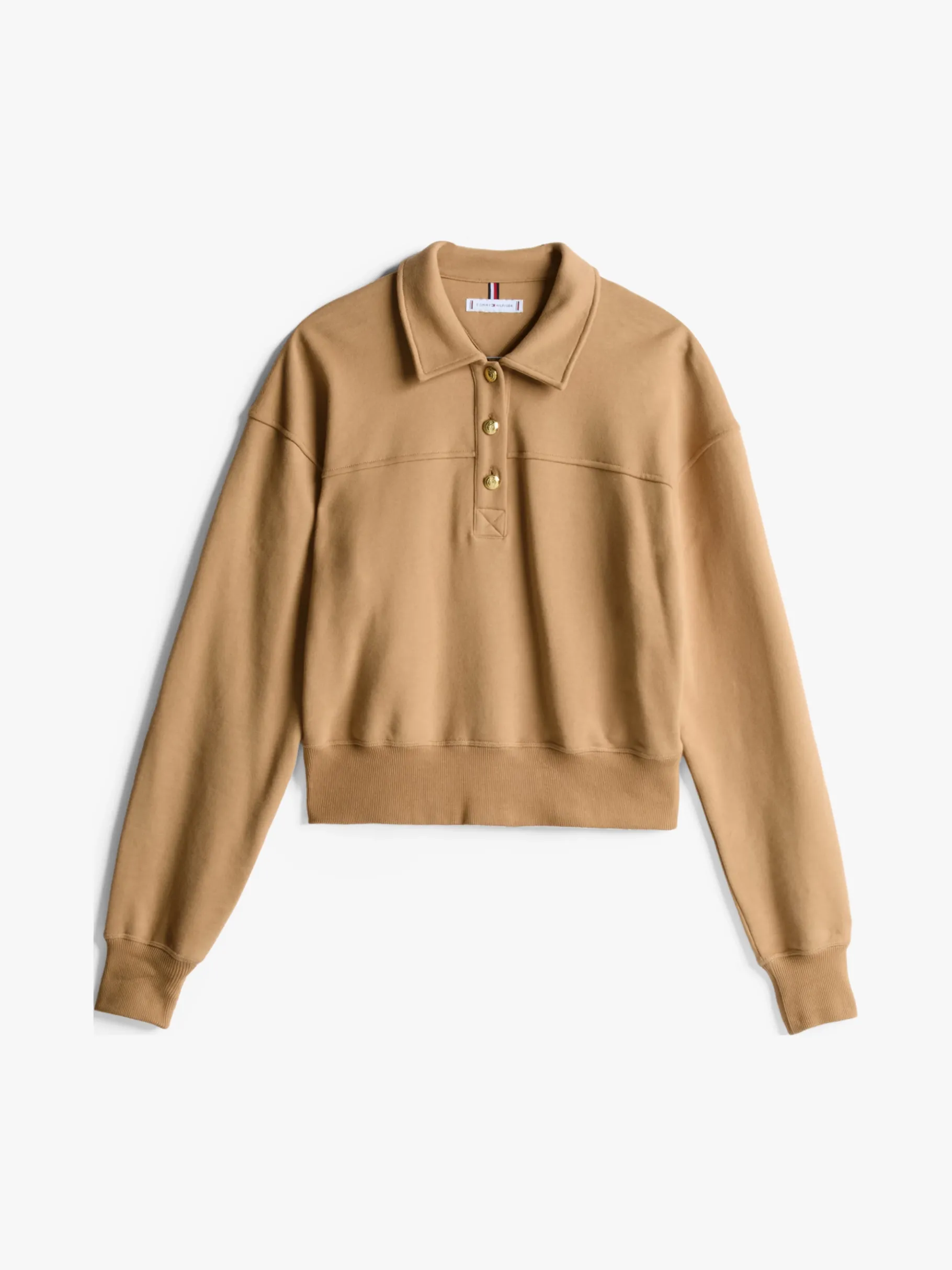 Tommy Hilfiger Sweatshirt aus Terry mit Polokragen SAFARI CANVAS Store