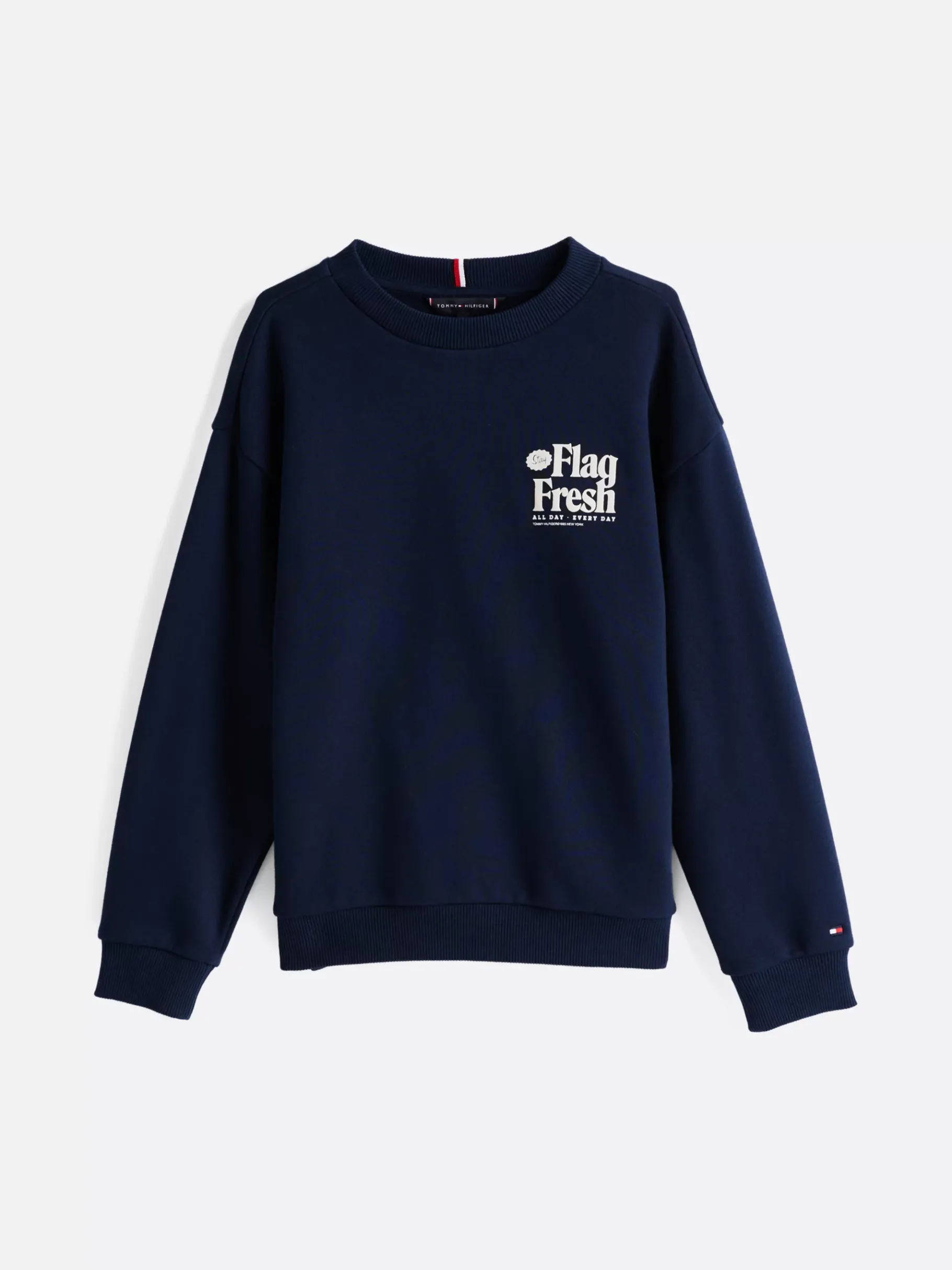 Tommy Hilfiger Sweatshirt mit Flag-Slogan-Print hinten DARK NIGHT NAVY Best