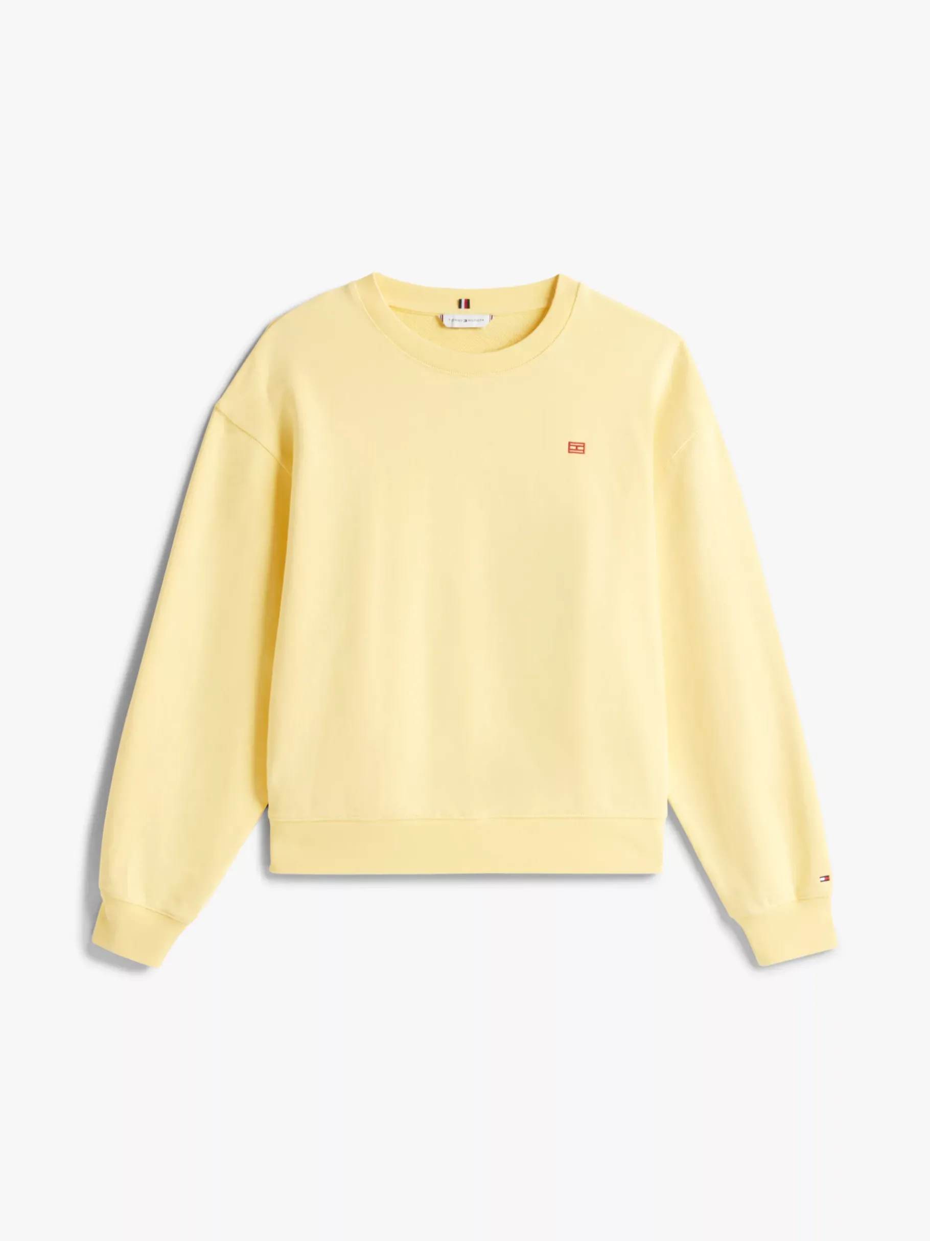Tommy Hilfiger Sweatshirt mit Hilfiger Flag und Kontrast-Logo CITRONELLA Clearance