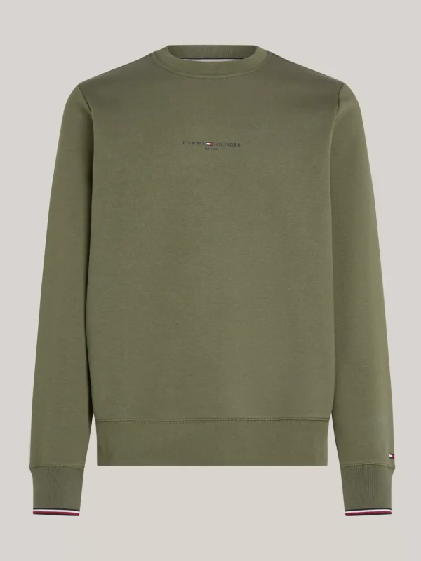 Tommy Hilfiger Sweatshirt mit Kontrast-Details BATTLE GREEN Best
