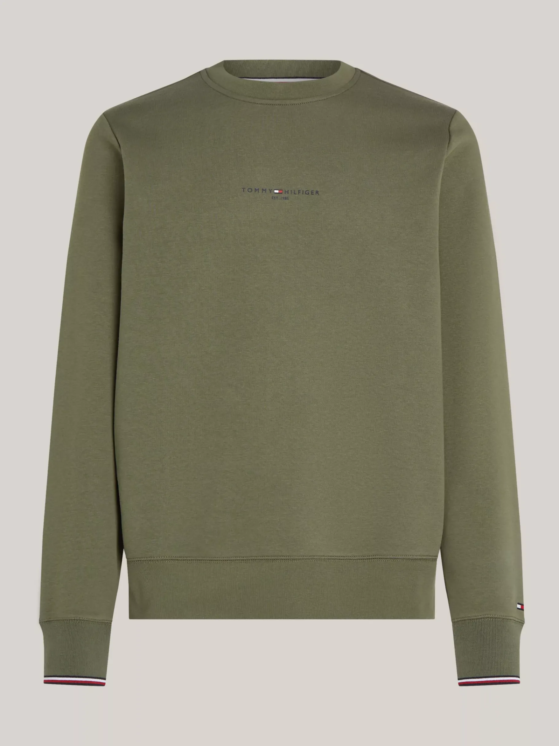Tommy Hilfiger Sweatshirt mit Kontrast-Details BATTLE GREEN Best