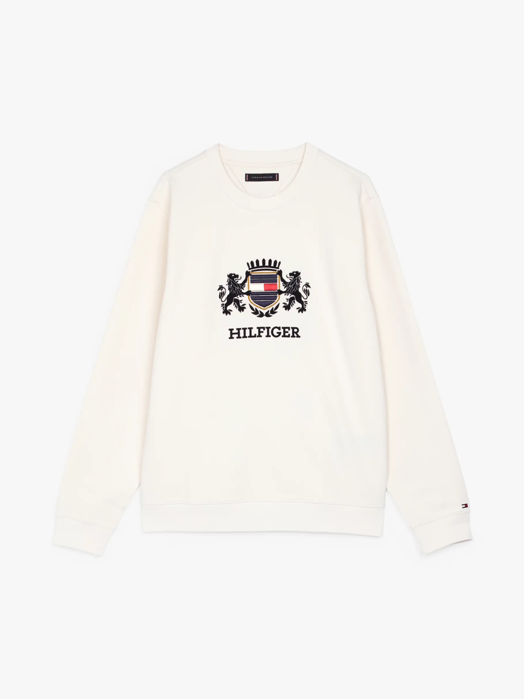 Tommy Hilfiger Sweatshirt mit Logo und Rundhalsausschnitt IVORY PETAL Best Sale