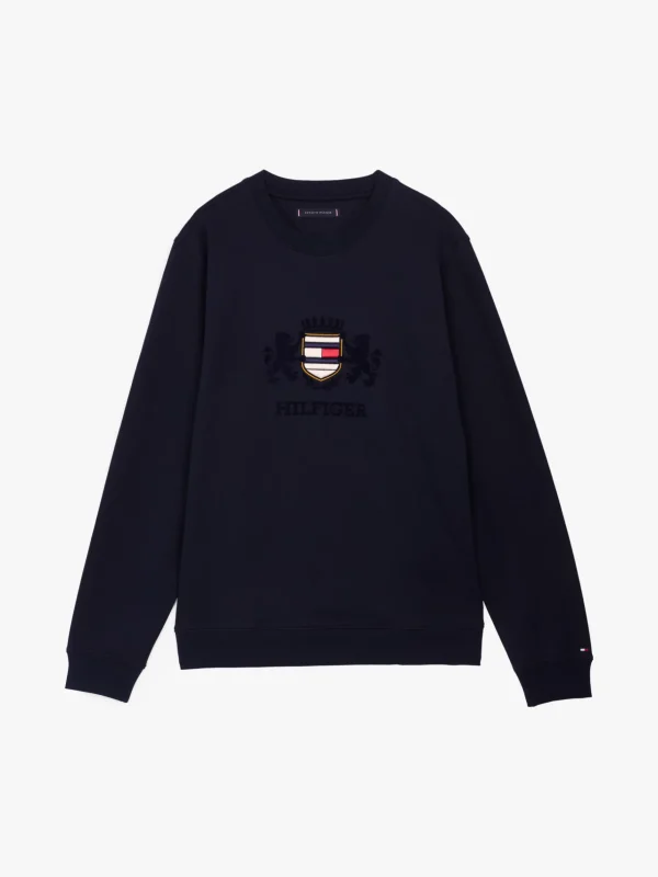 Tommy Hilfiger Sweatshirt mit Logo und Rundhalsausschnitt DESERT SKY Online