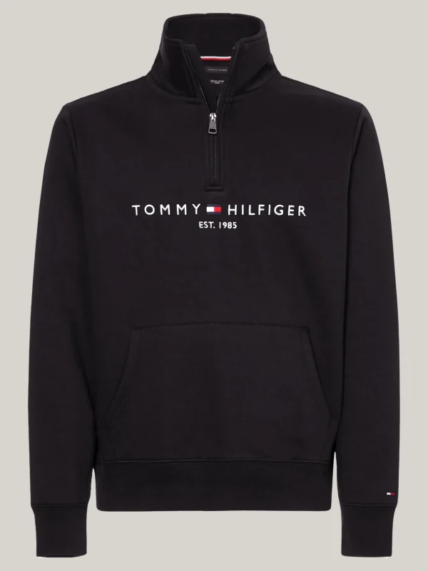 Tommy Hilfiger Sweatshirt mit Mock-Rollkragen BLACK Online