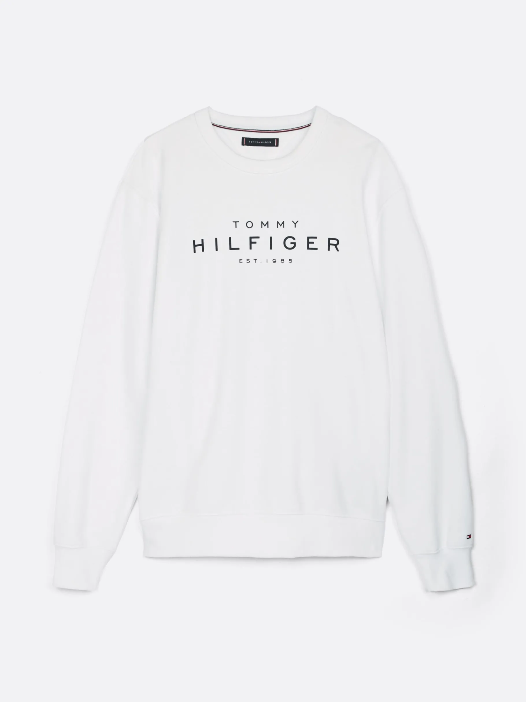 Tommy Hilfiger Sweatshirt mit Rundhalsausschnitt und Logo WHITE Discount