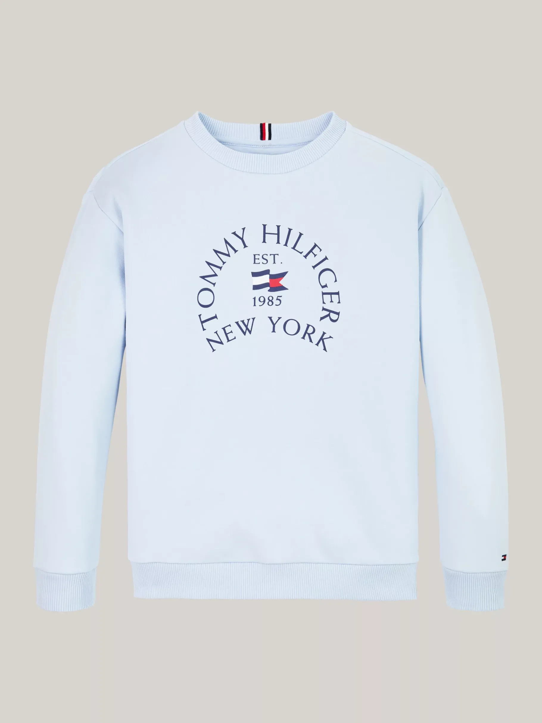 Tommy Hilfiger Sweatshirt mit Rundhalsausschnitt und Logo BREEZY BLUE Flash Sale