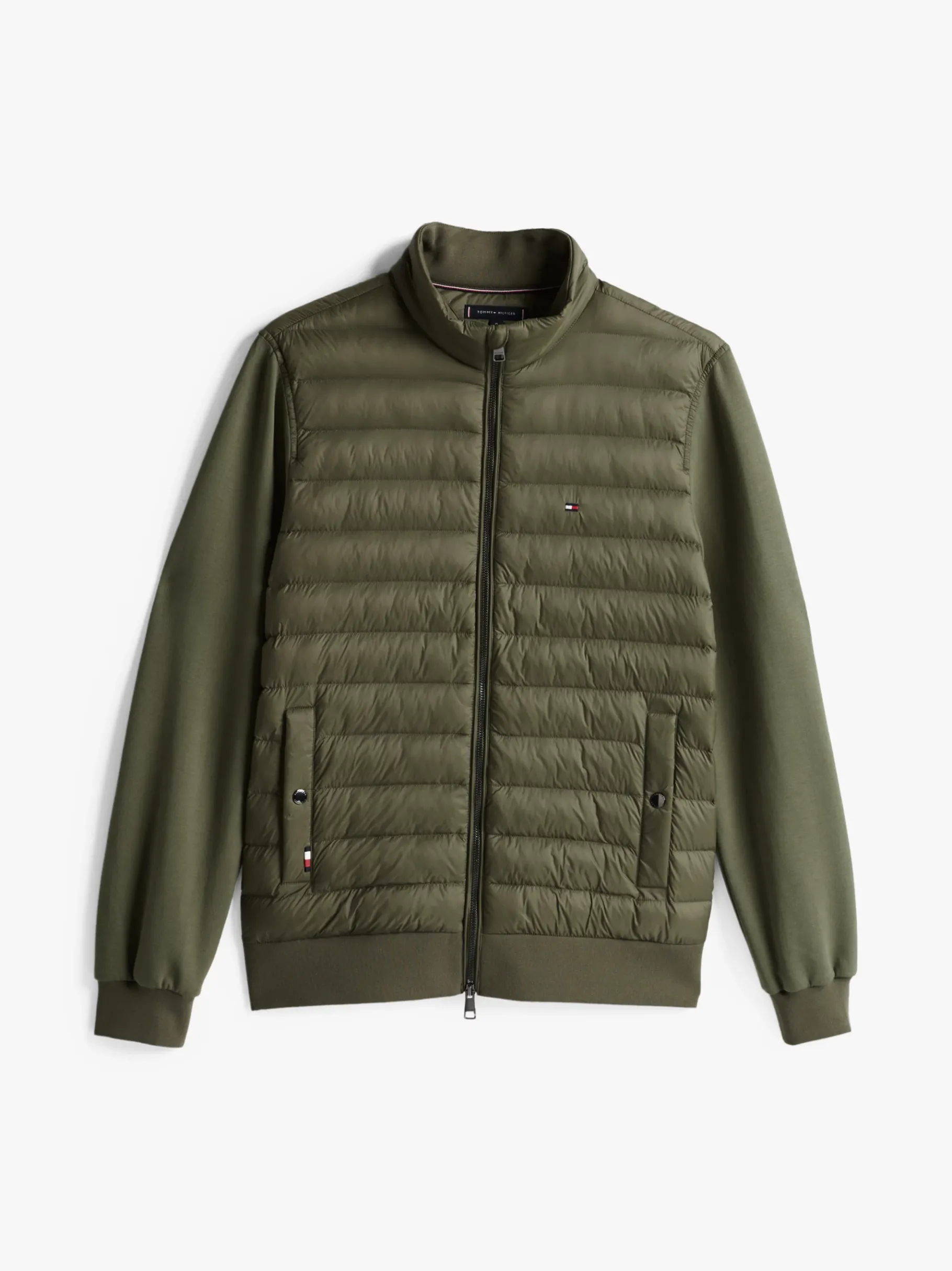 Tommy Hilfiger Sweatshirt mit Stehkragen und Steppnähten BATTLE GREEN Store