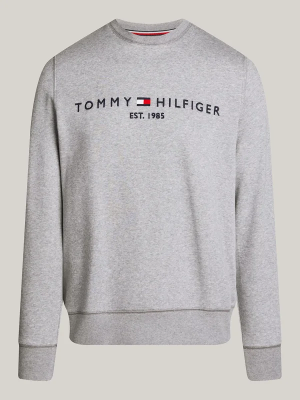 Tommy Hilfiger Sweatshirt mit V-Ausschnitt und Logo MEDIUM GREY HEATHER Clearance