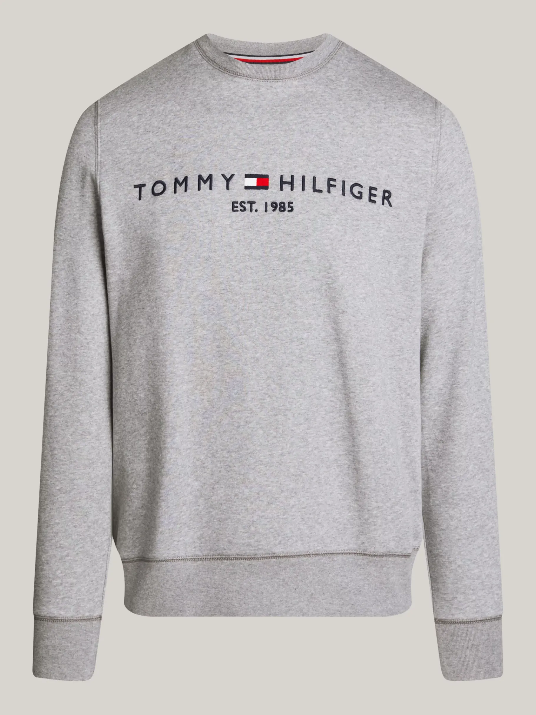 Tommy Hilfiger Sweatshirt mit V-Ausschnitt und Logo MEDIUM GREY HEATHER Clearance