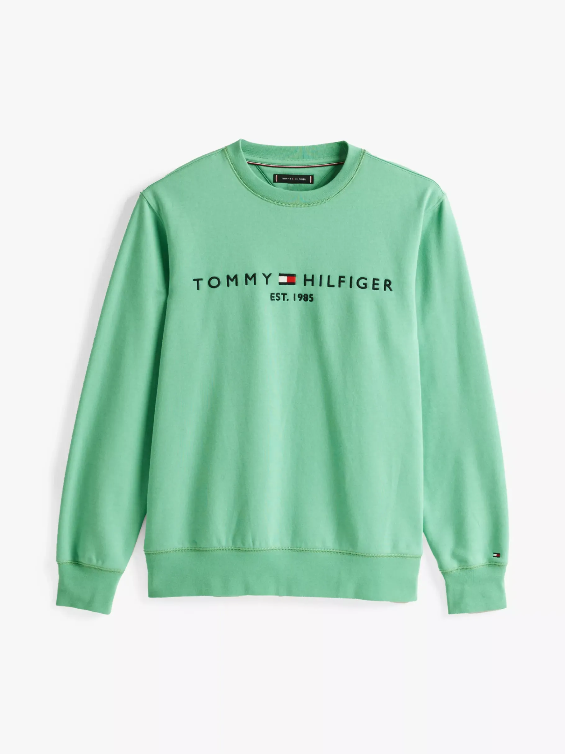 Tommy Hilfiger Sweatshirt mit V-Ausschnitt und Logo FORT GREEN Online