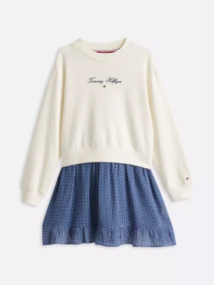 Tommy Hilfiger Sweatshirt-Kleid mit Foulard-Print BLUE SPELL BASE WITH FLORAL Fashion