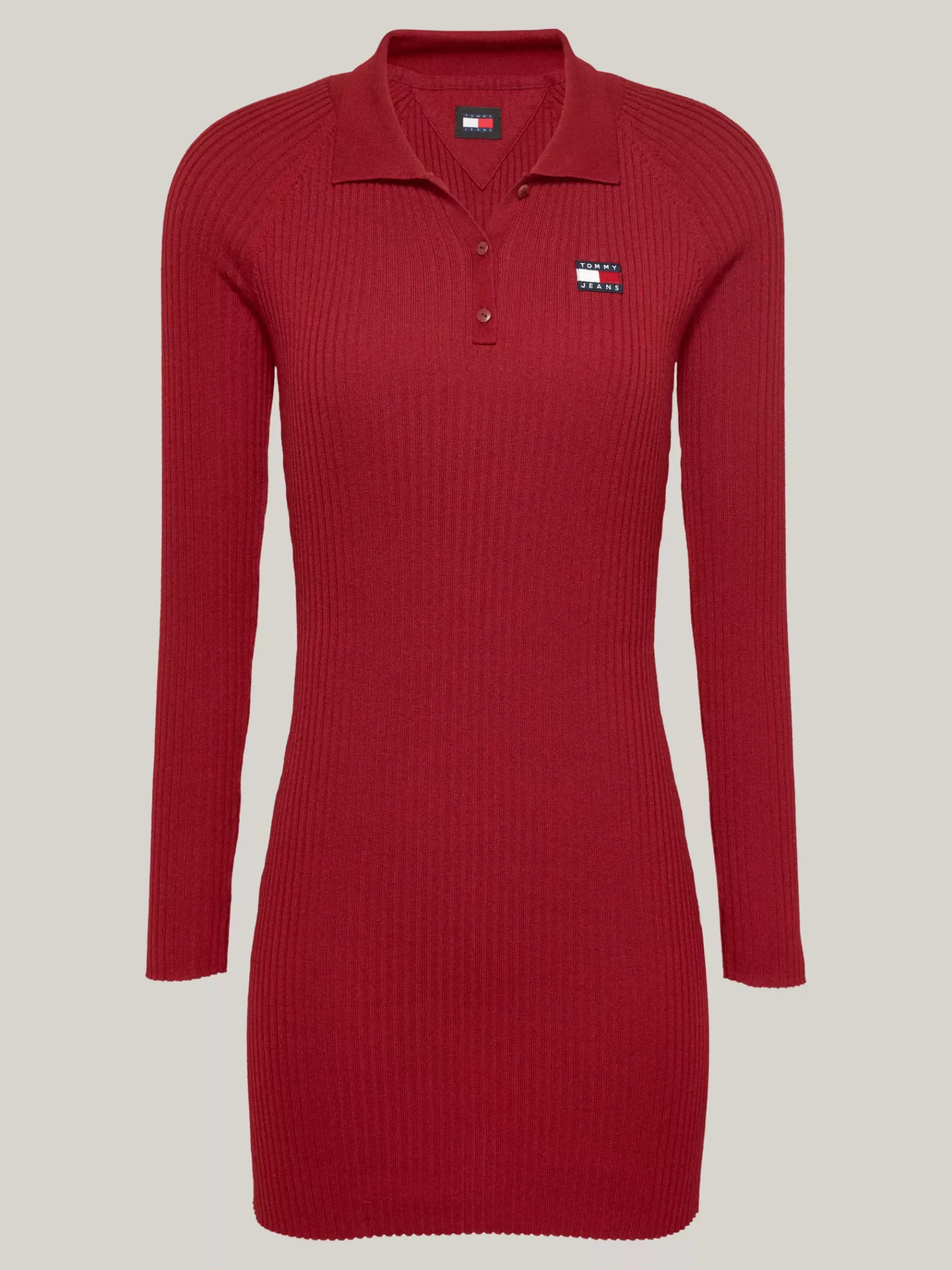 Tommy Hilfiger Sweatshirt-Minikleid mit Polokragen REGATTA RED Sale