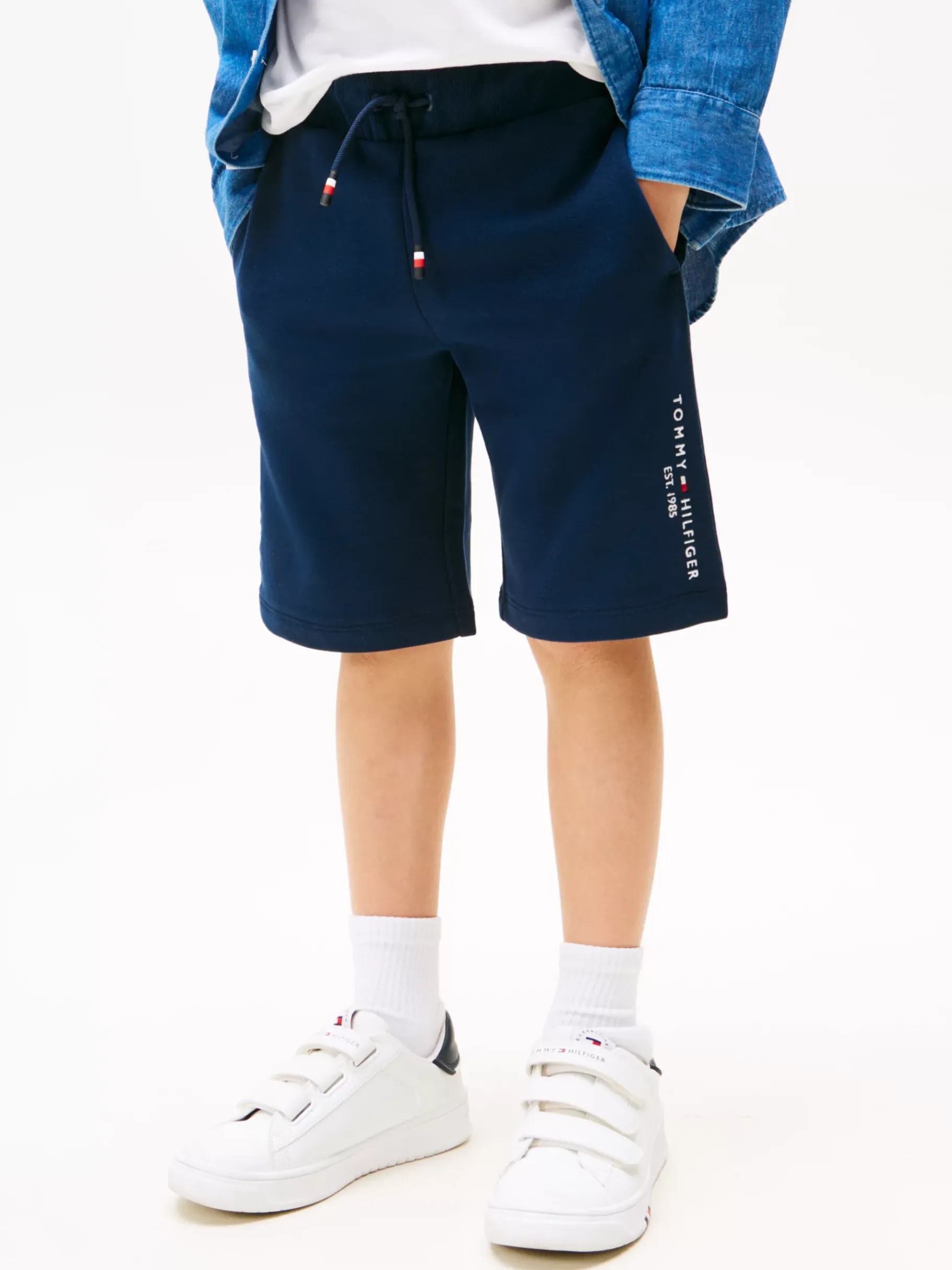 Tommy Hilfiger Sweat-Shorts mit Logo DARK NIGHT NAVY Cheap