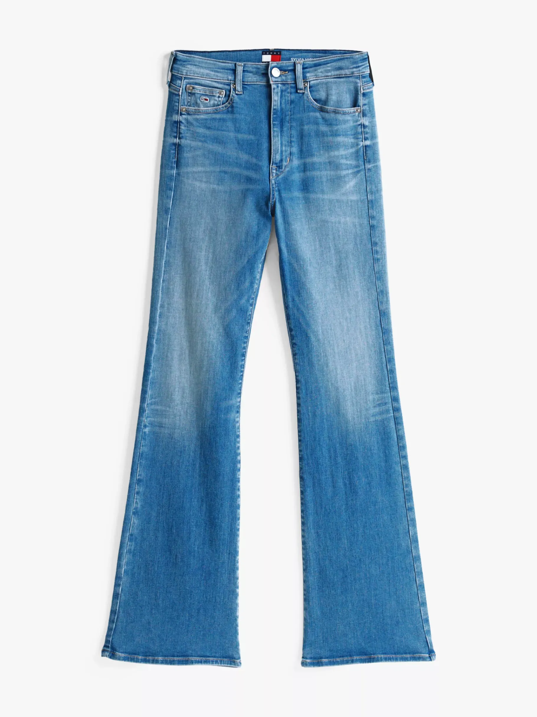 Tommy Hilfiger Sylvia ausgestellte Jeans mit hohem Bund DENIM MEDIUM Online