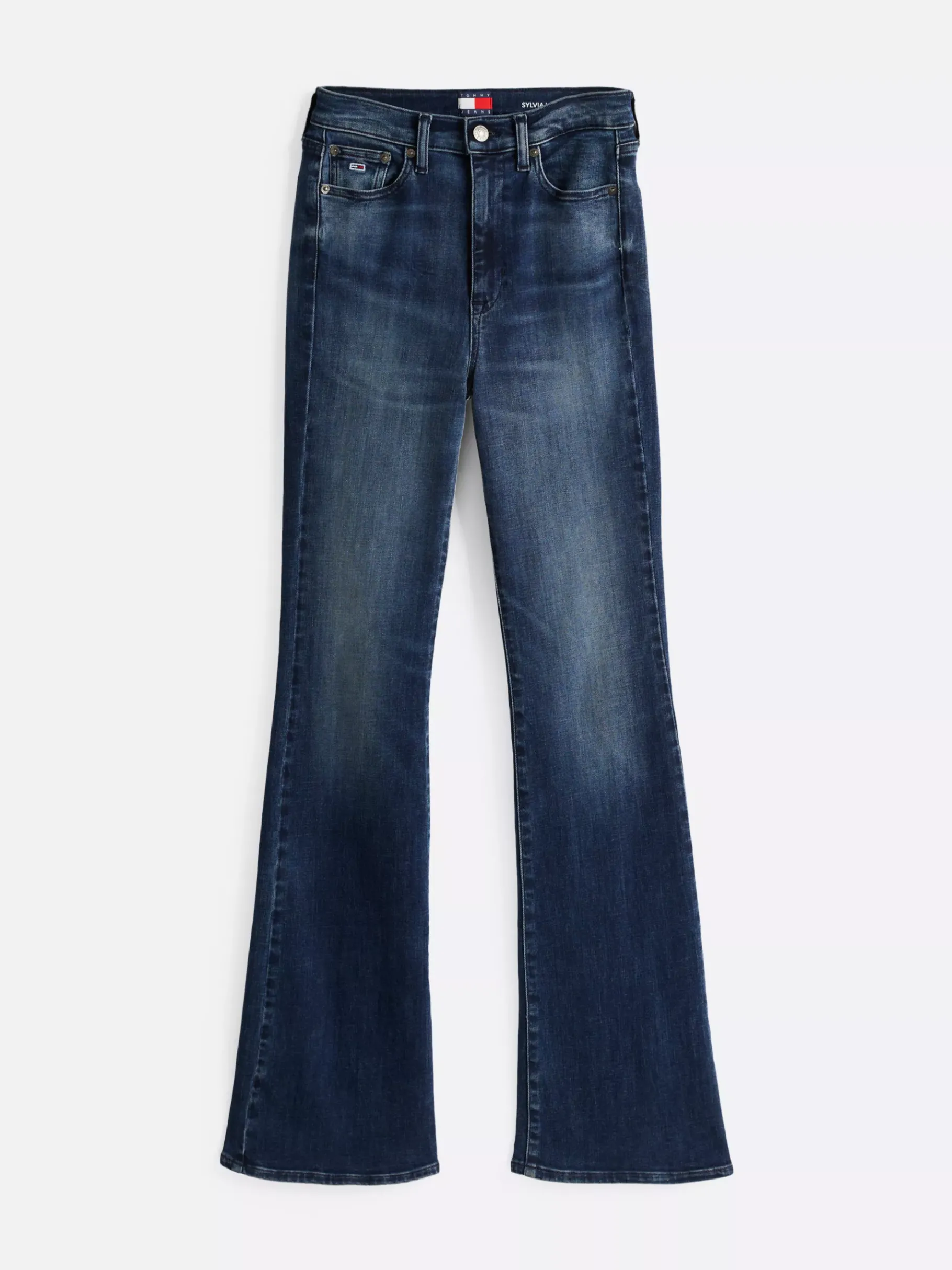Tommy Hilfiger Sylvia Jeans mit ausgestelltem Bein und hohem Bund DENIM BLACK Cheap