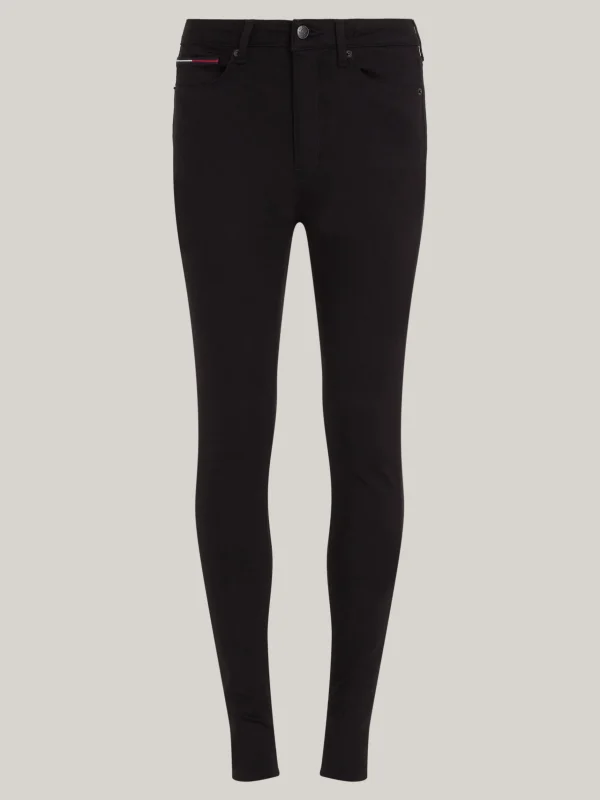 Tommy Hilfiger Sylvia Super Skinny Fit Jeans mit hohem Bund STATEN BLACK STRETCH Shop