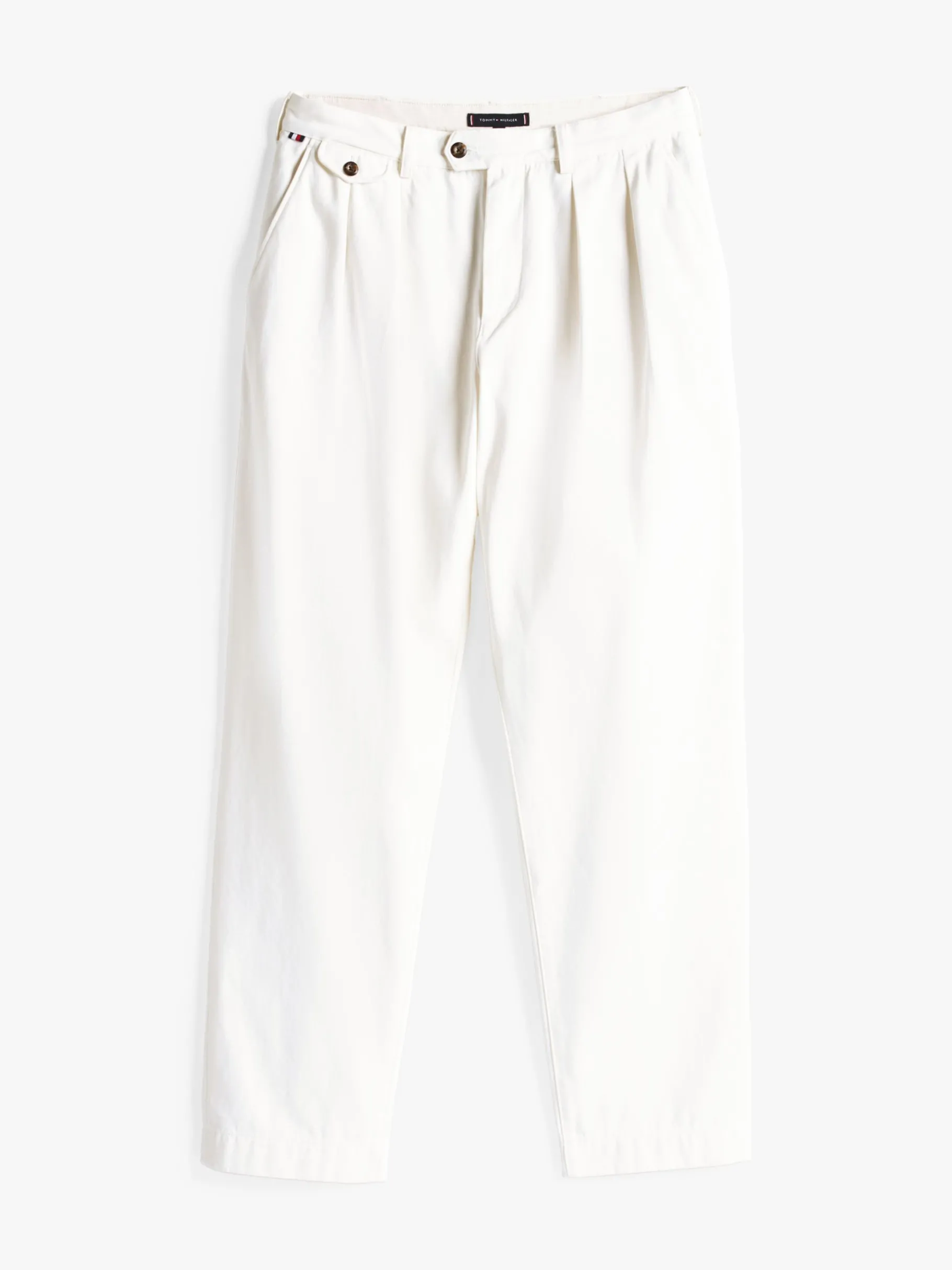 Tommy Hilfiger Tapered Leg Fit Twill-Chinos mit Falten IVORY SILK Flash Sale