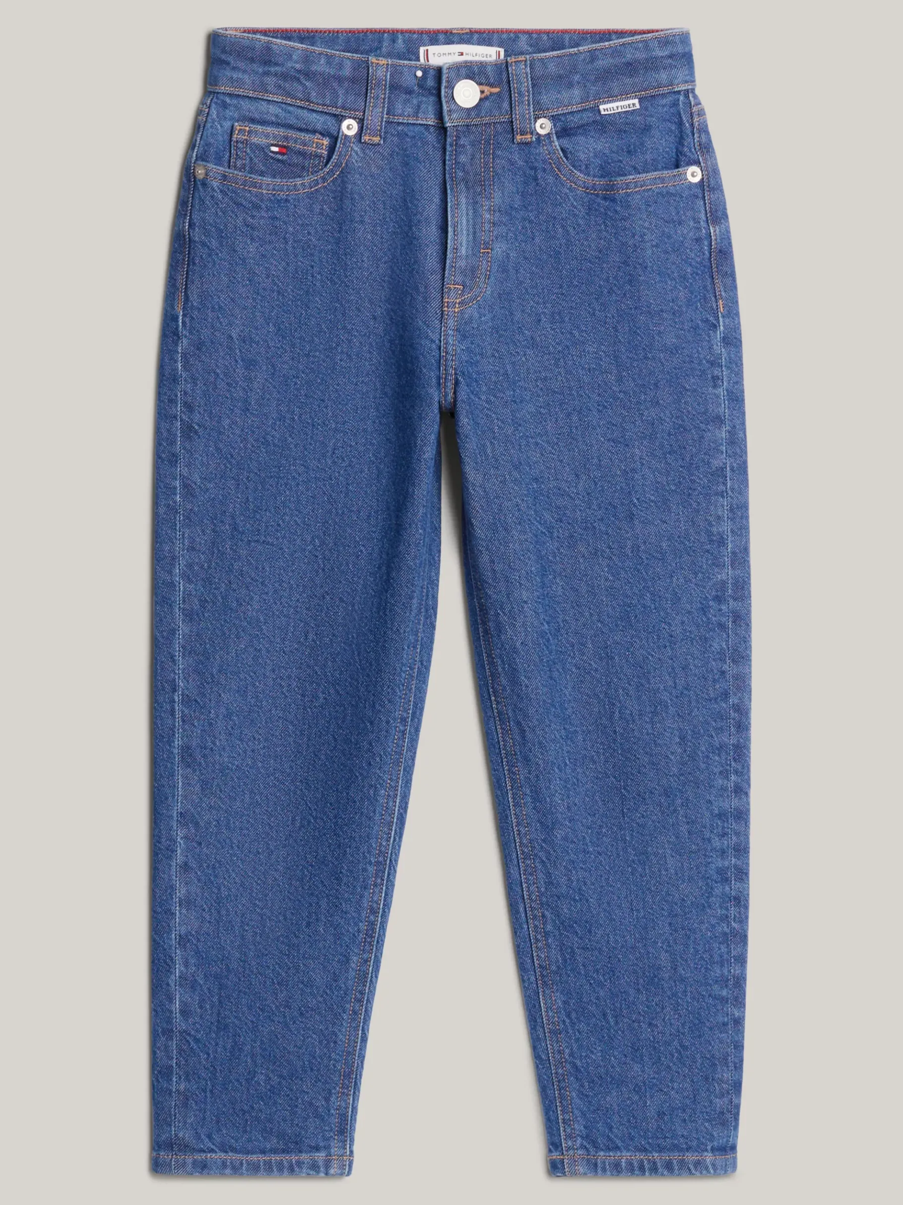 Tommy Hilfiger Tapered Leg Stone-Wash-Jeans mit hohem Bund DKSALTPEPPER New