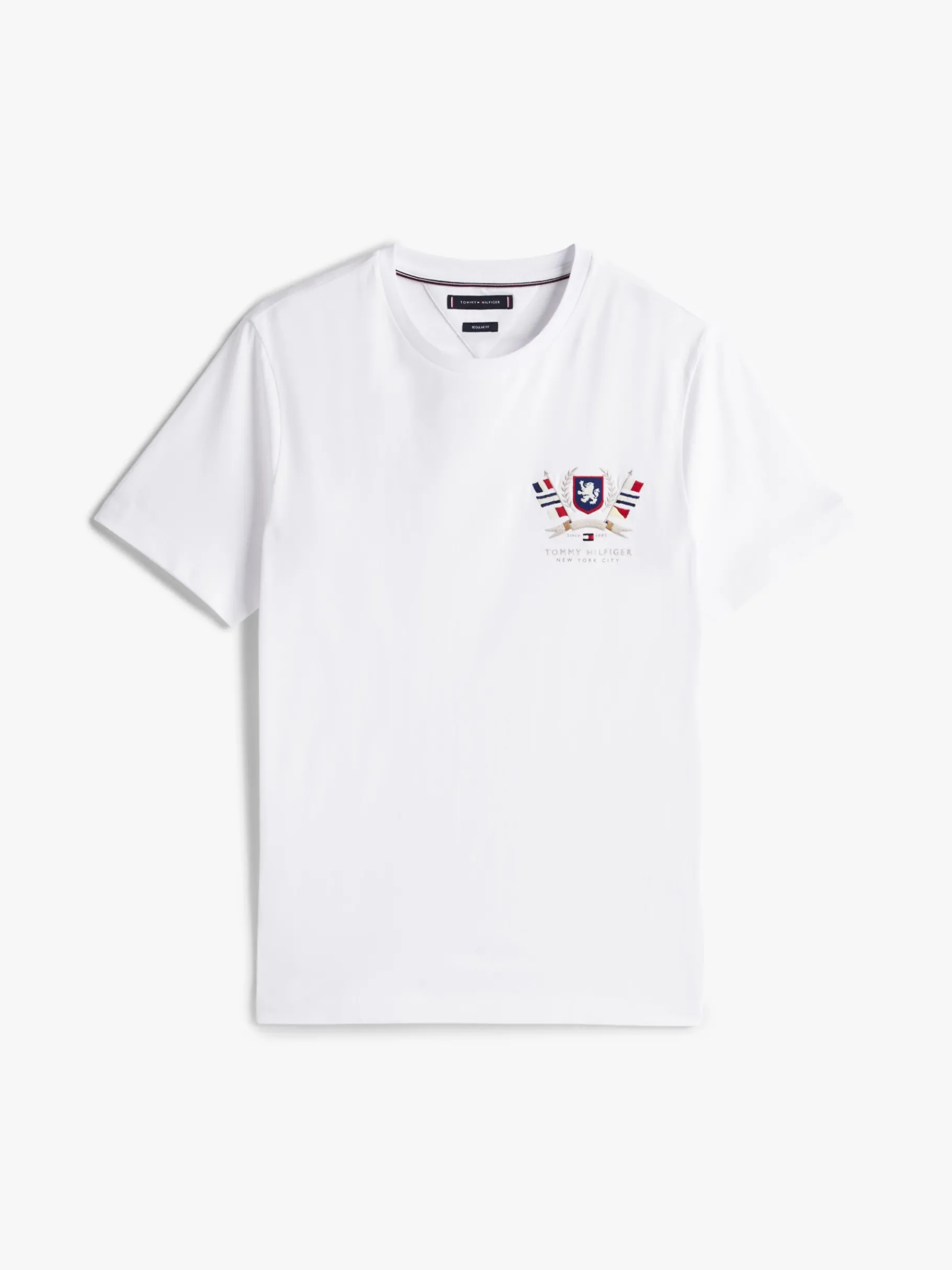 Tommy Hilfiger TH Baumwoll-T-Shirt mit Wappen WHITE Online