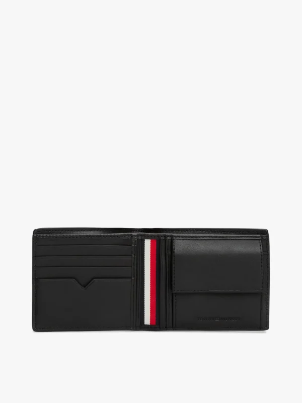 Tommy Hilfiger TH Business Bifold-Brieftasche aus Leder BLACK Best