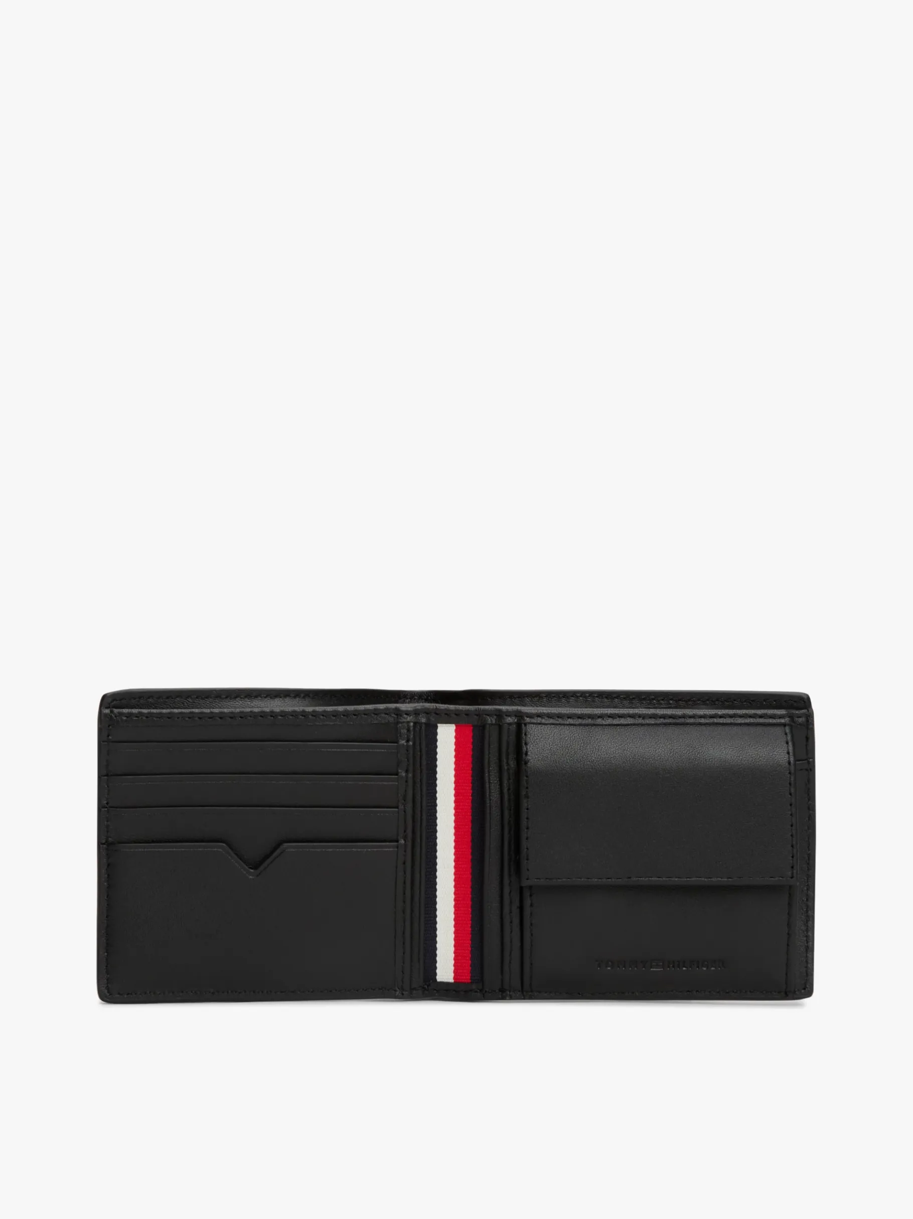 Tommy Hilfiger TH Business Bifold-Brieftasche aus Leder BLACK Best
