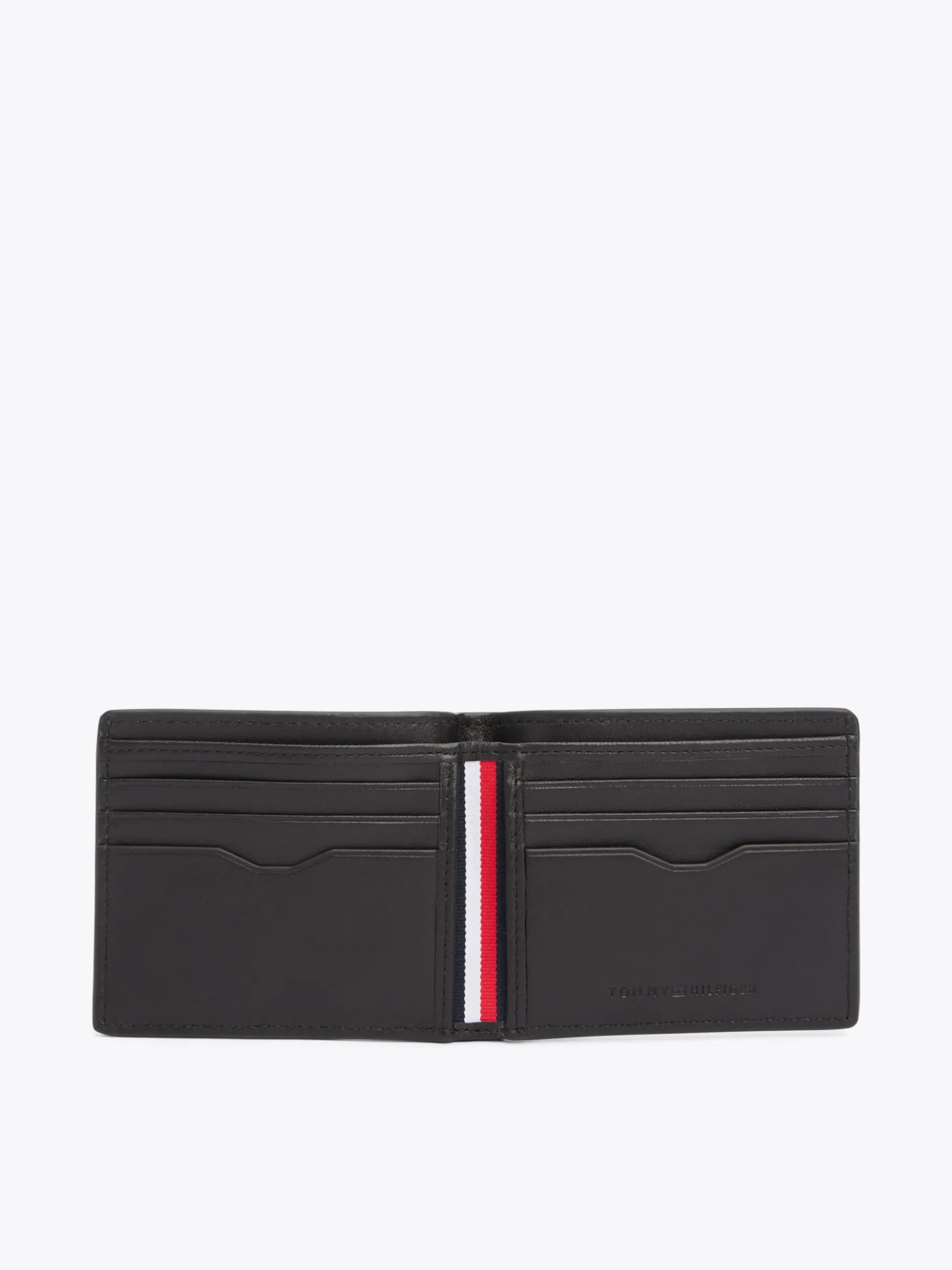 Tommy Hilfiger TH Business Corporate Leder-Brieftasche BLACK New