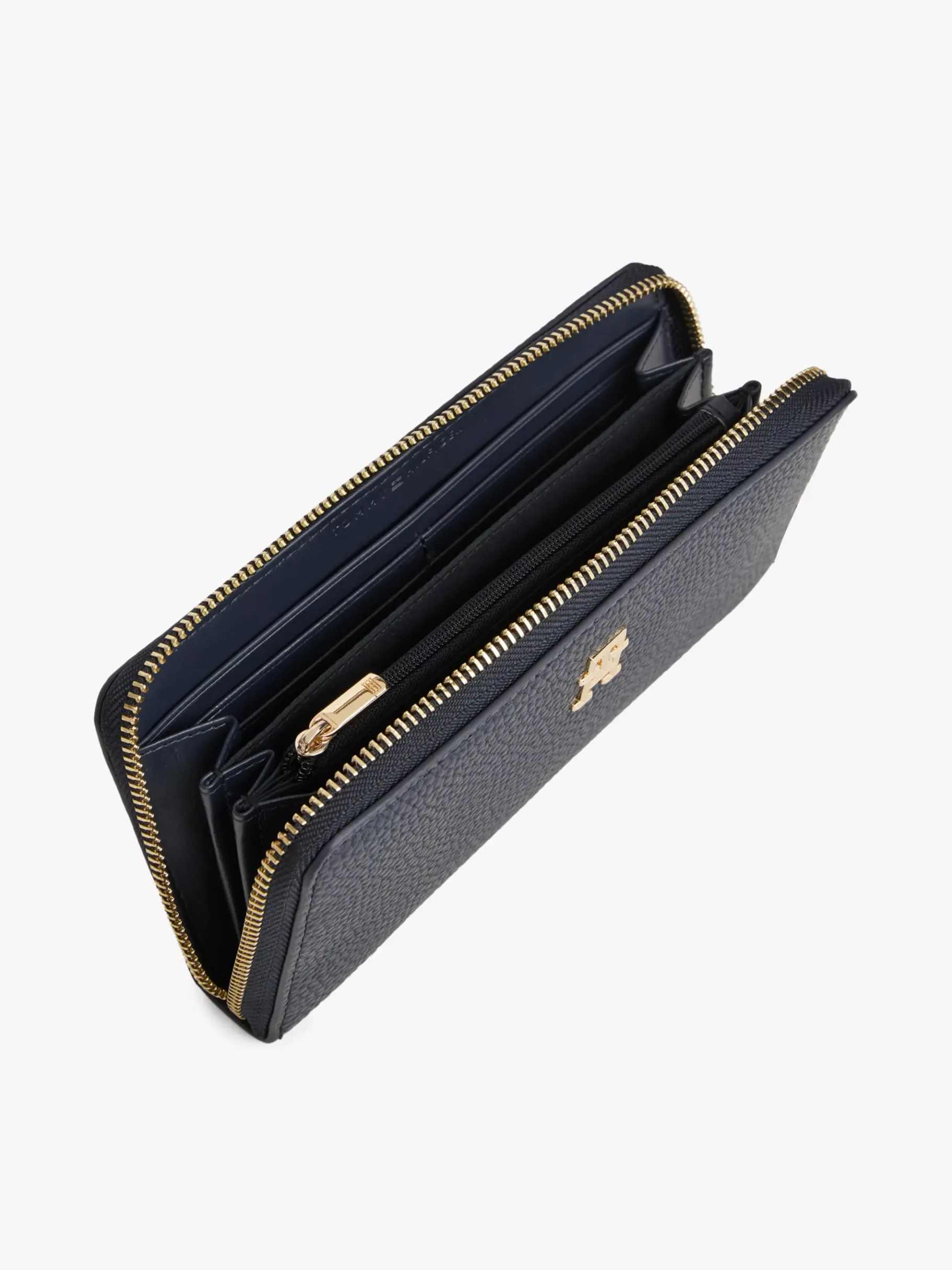 Tommy Hilfiger TH Emblem große Reißverschluss-Brieftasche SPACE BLUE Online