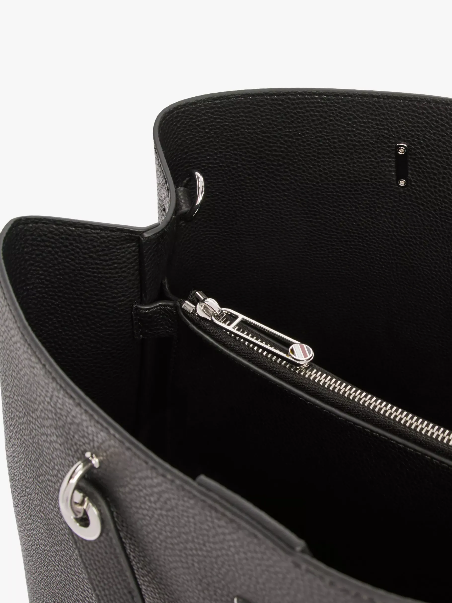 Tommy Hilfiger TH Emblem Satchel BLACK Cheap