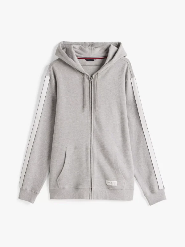 Tommy Hilfiger TH Established Lounge-Hoodie mit Reißverschluss LIGHT GREY HEATHER Sale