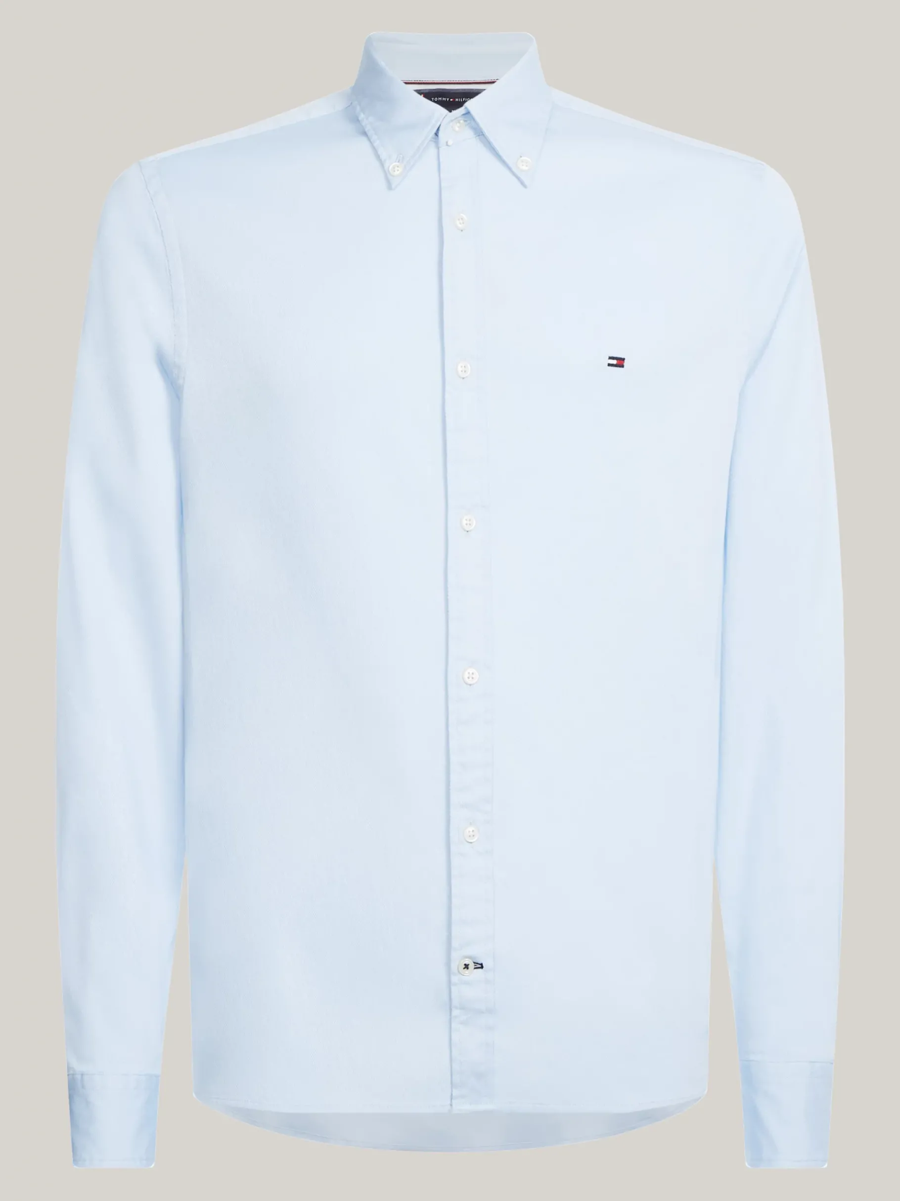 Tommy Hilfiger TH Flex Hemd aus Popeline mit Dobby-Effekt CALM BLUE Outlet