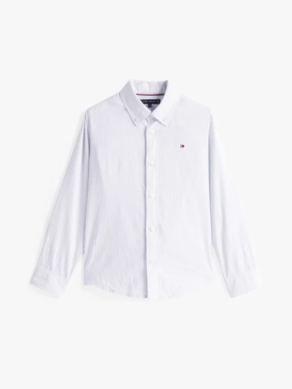 Tommy Hilfiger TH Flex Hemd mit Ithaka-Streifen BREEZY BLUE / STRIPE Clearance