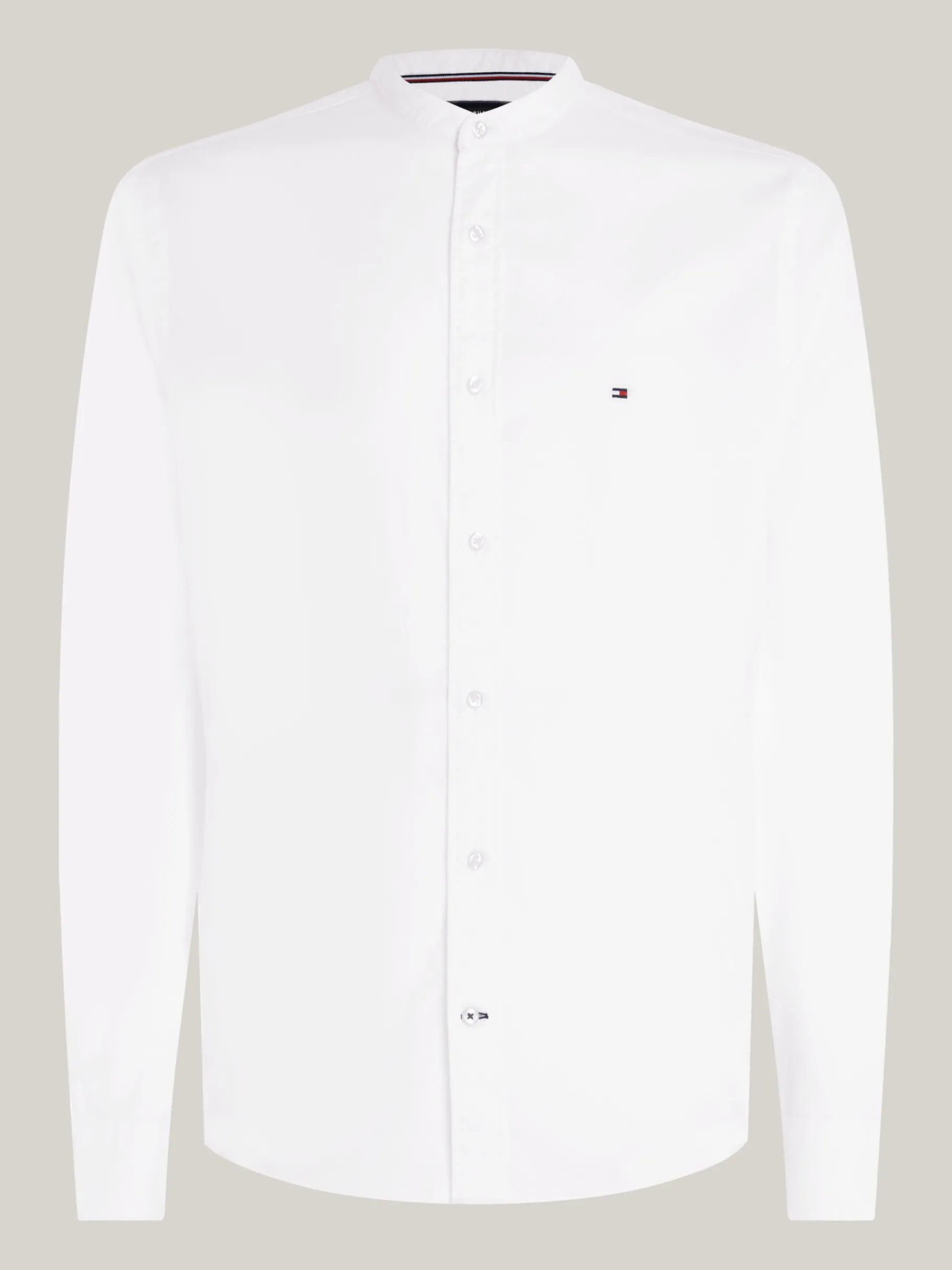 Tommy Hilfiger TH Flex Regular Fit Hemd mit Mandarinkragen WHITE Online