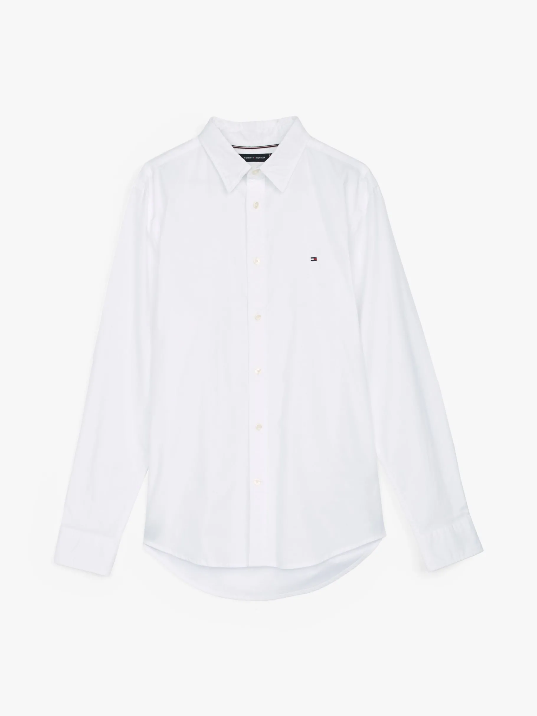 Tommy Hilfiger TH Flex Slim Fit Popeline-Hemd OPTIC WHITE Clearance