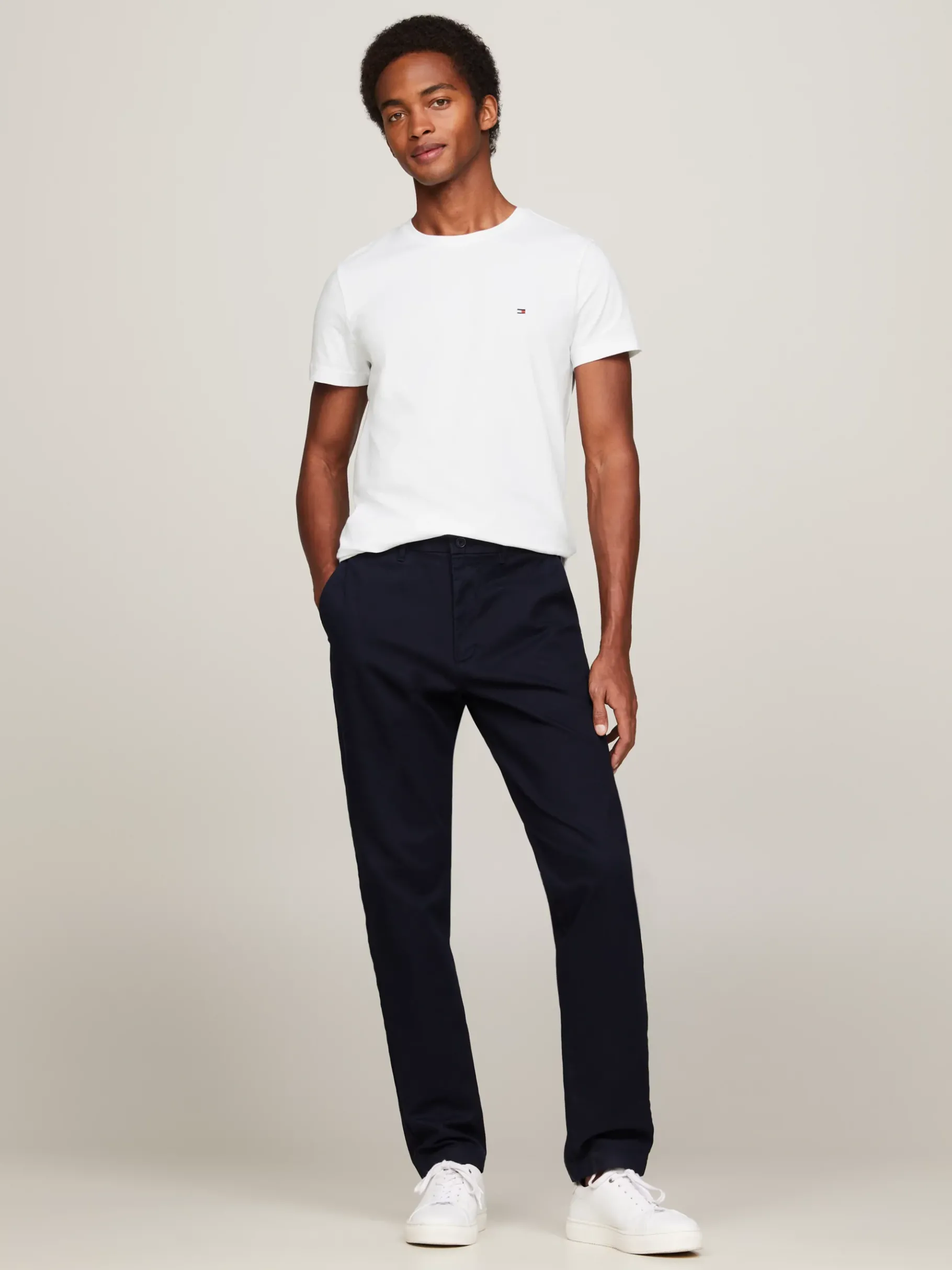 Tommy Hilfiger TH Flex Slim Fit T-Shirt WHITE Outlet