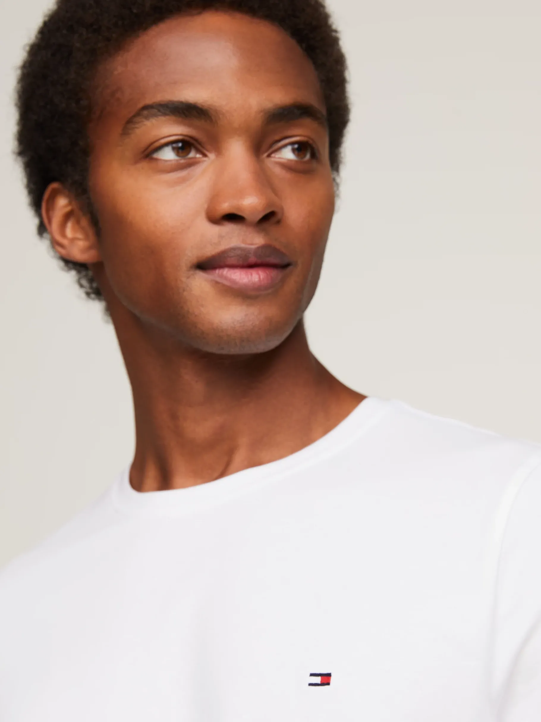 Tommy Hilfiger TH Flex Slim Fit T-Shirt WHITE Outlet