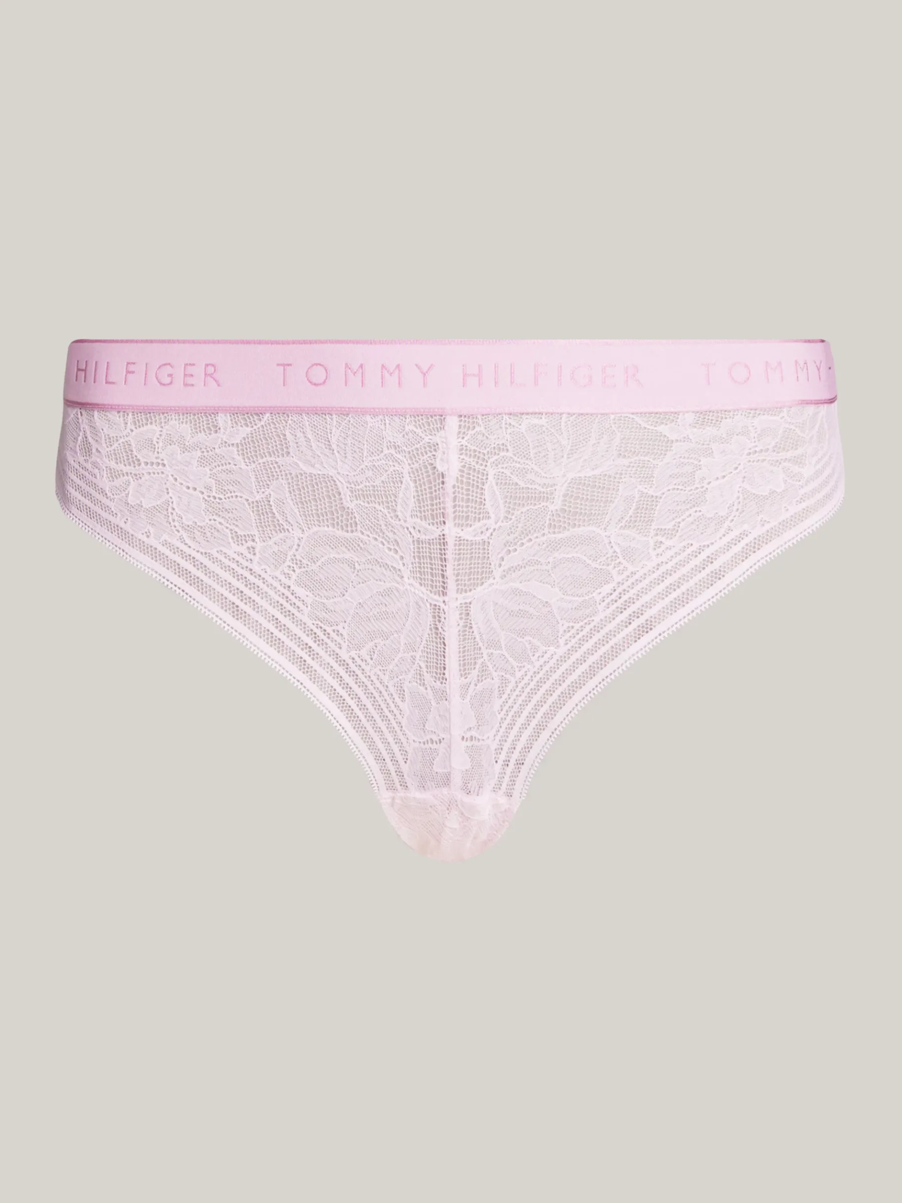 Tommy Hilfiger TH Logo Lace String PEARLY PINK Fashion