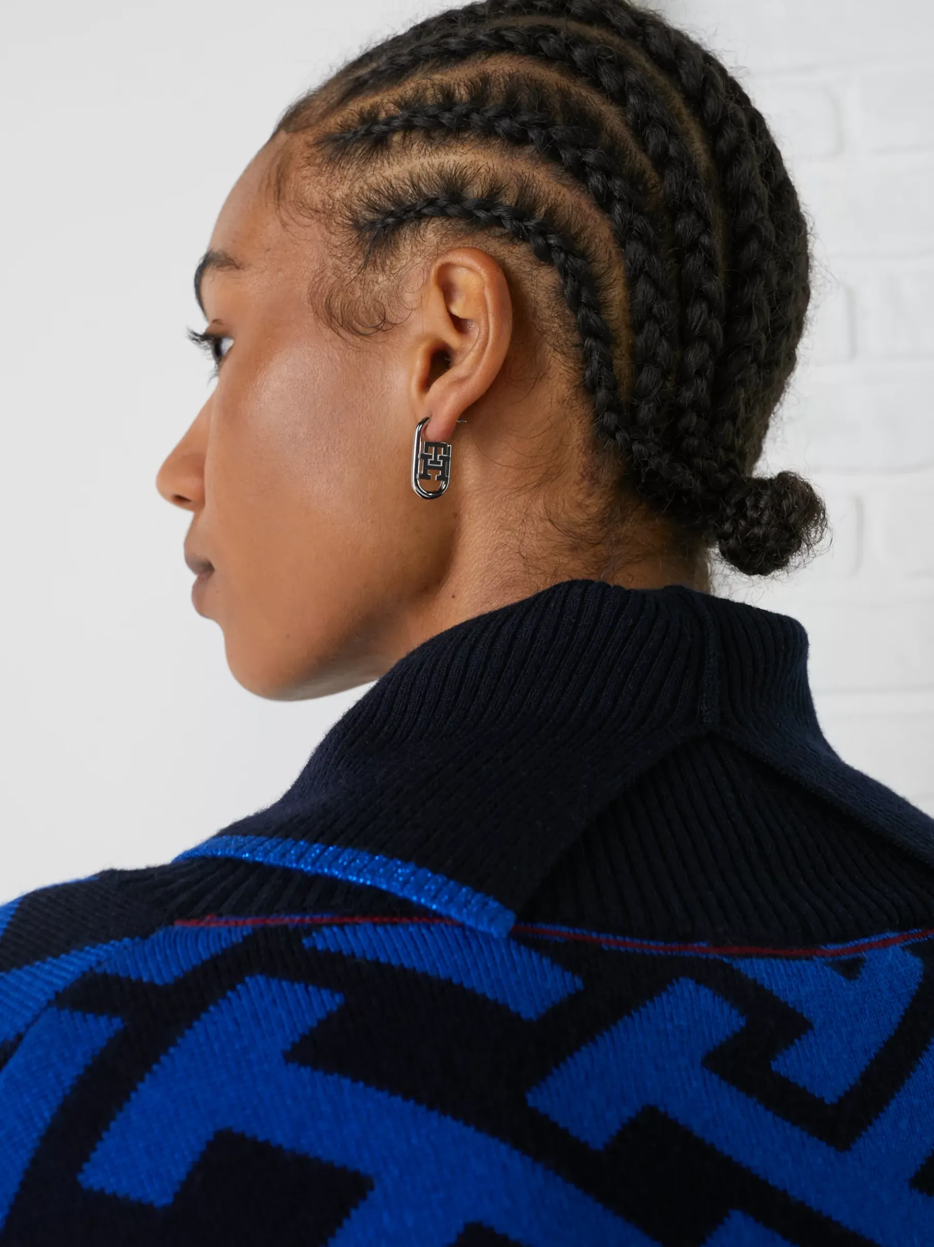 Tommy Hilfiger TH Monogram Edelstahl-Ohrringe SILVER Flash Sale