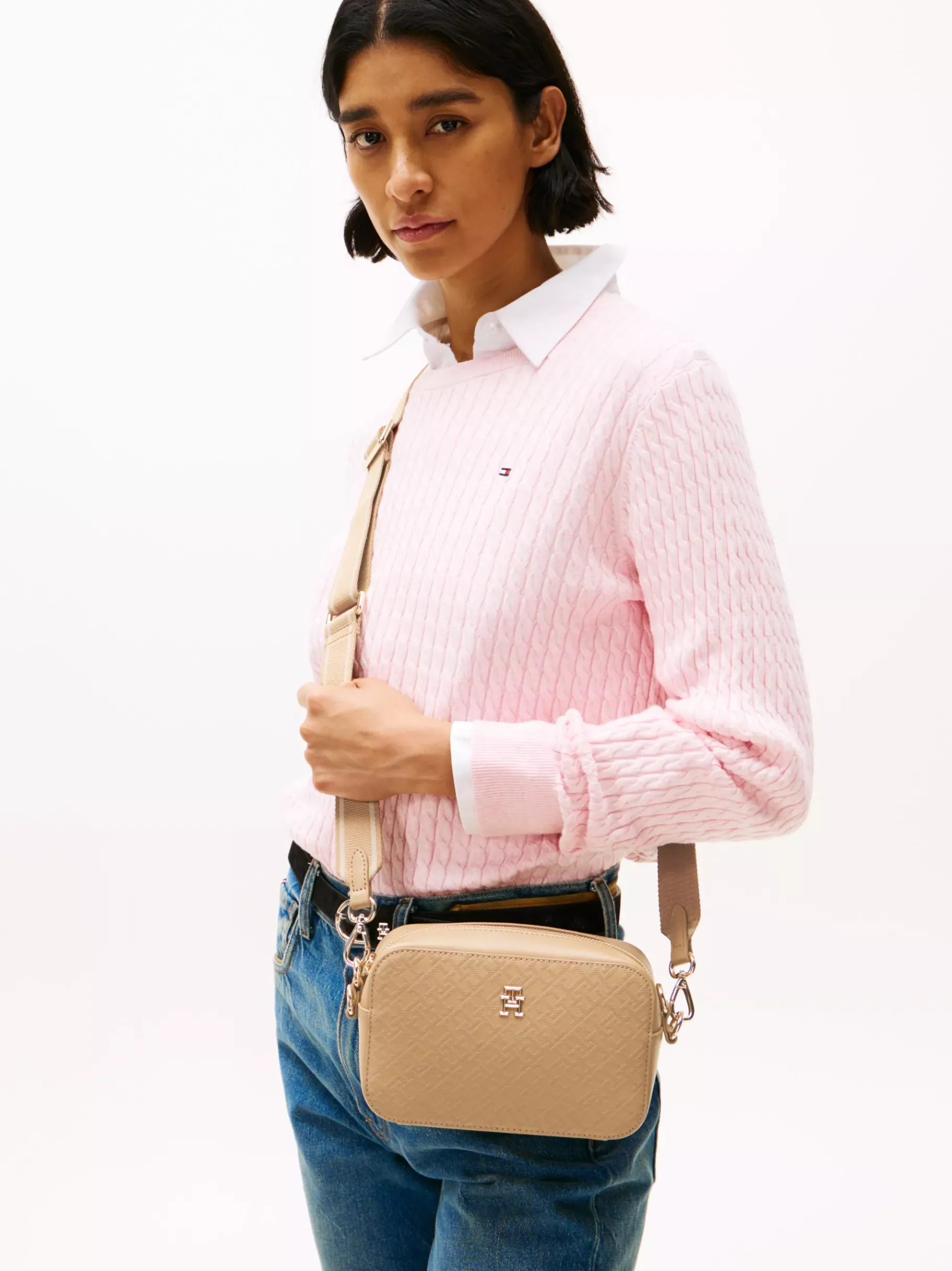 Tommy Hilfiger TH Monogram Kameratasche SAFARI CANVAS Hot