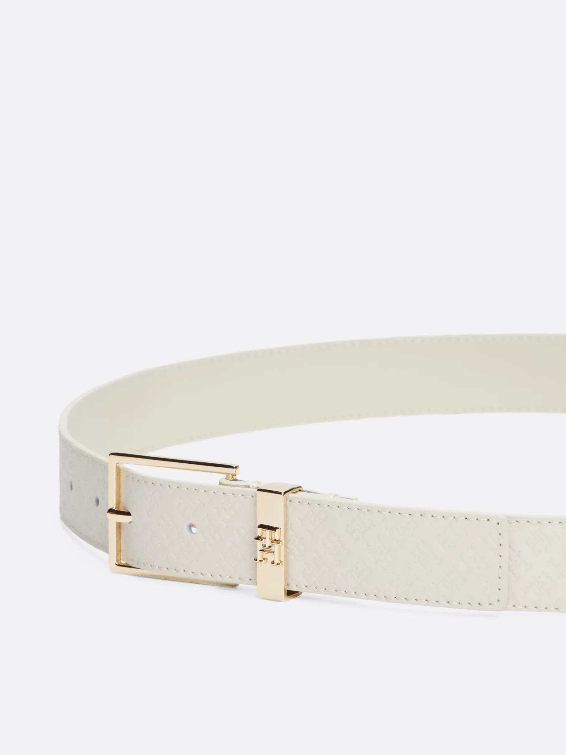 Tommy Hilfiger TH Monogram Ledergürtel SUGARCANE New