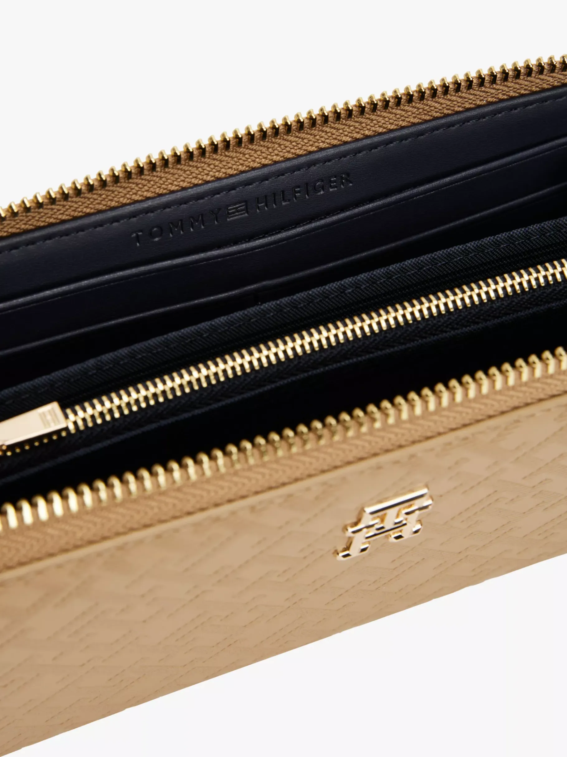 Tommy Hilfiger TH Monogram Reißverschluss-Geldbörse SAFARI CANVAS Cheap