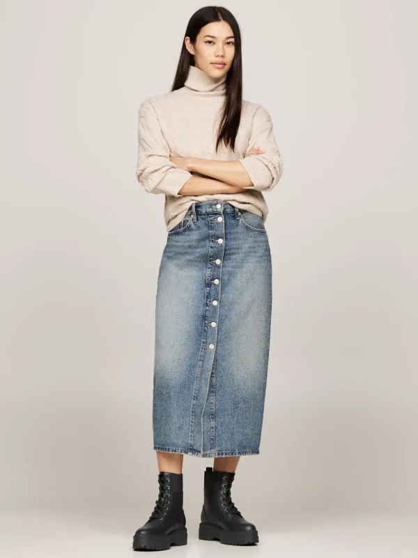 Tommy Hilfiger TH Monogram rutschhemmender Lederstiefel BLACK Best